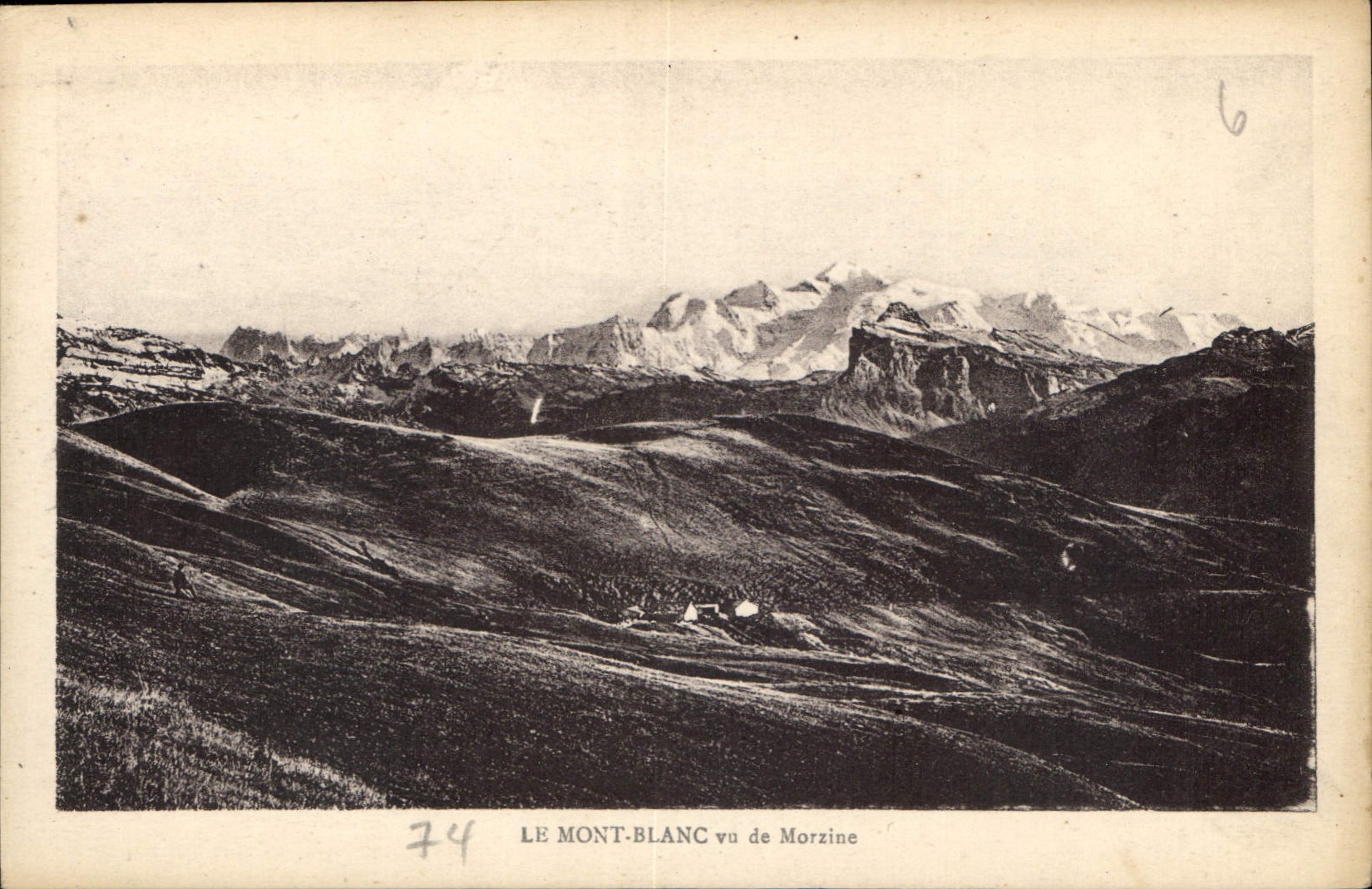 CPA Le Mont Blanc vu de Morzine 