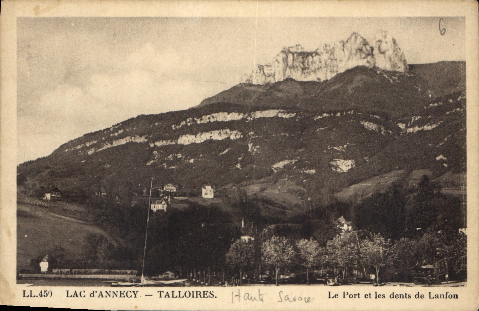 CPA Lac d'Annecy Talloires Le Port et les dents de Lanfon 