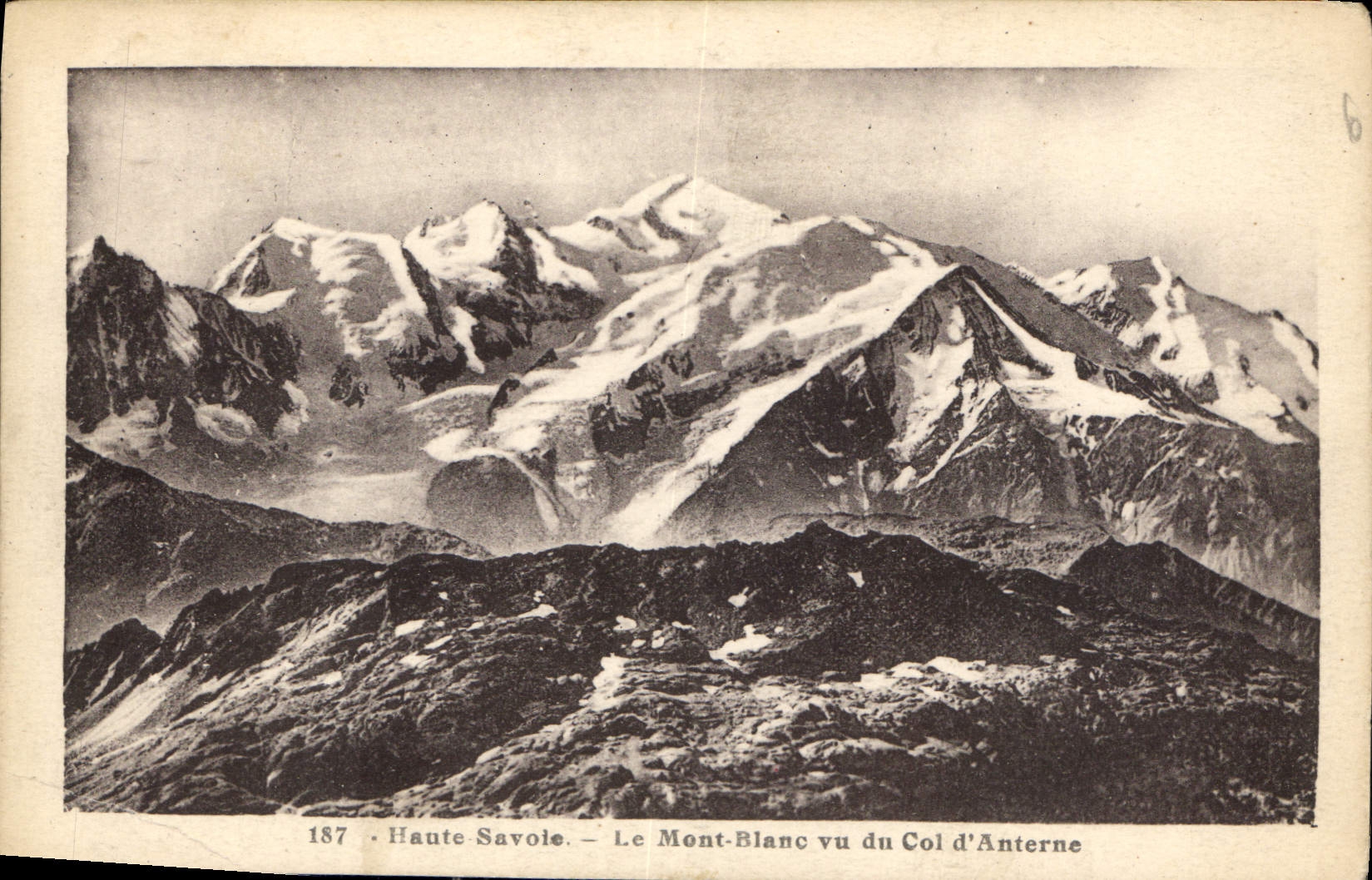 CPA Haute Savoie Le Mont Blanc vu du Col d'Anterne 