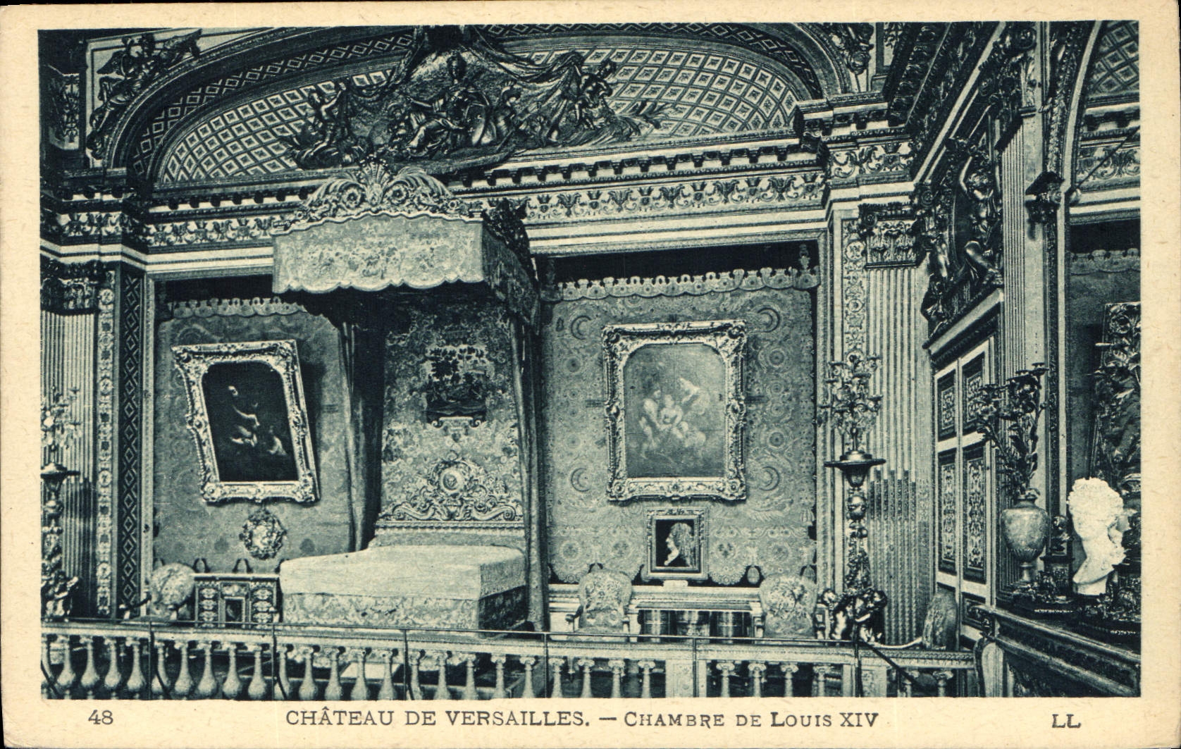CPA Chateau de Versailles Chambre de Louis XIV 