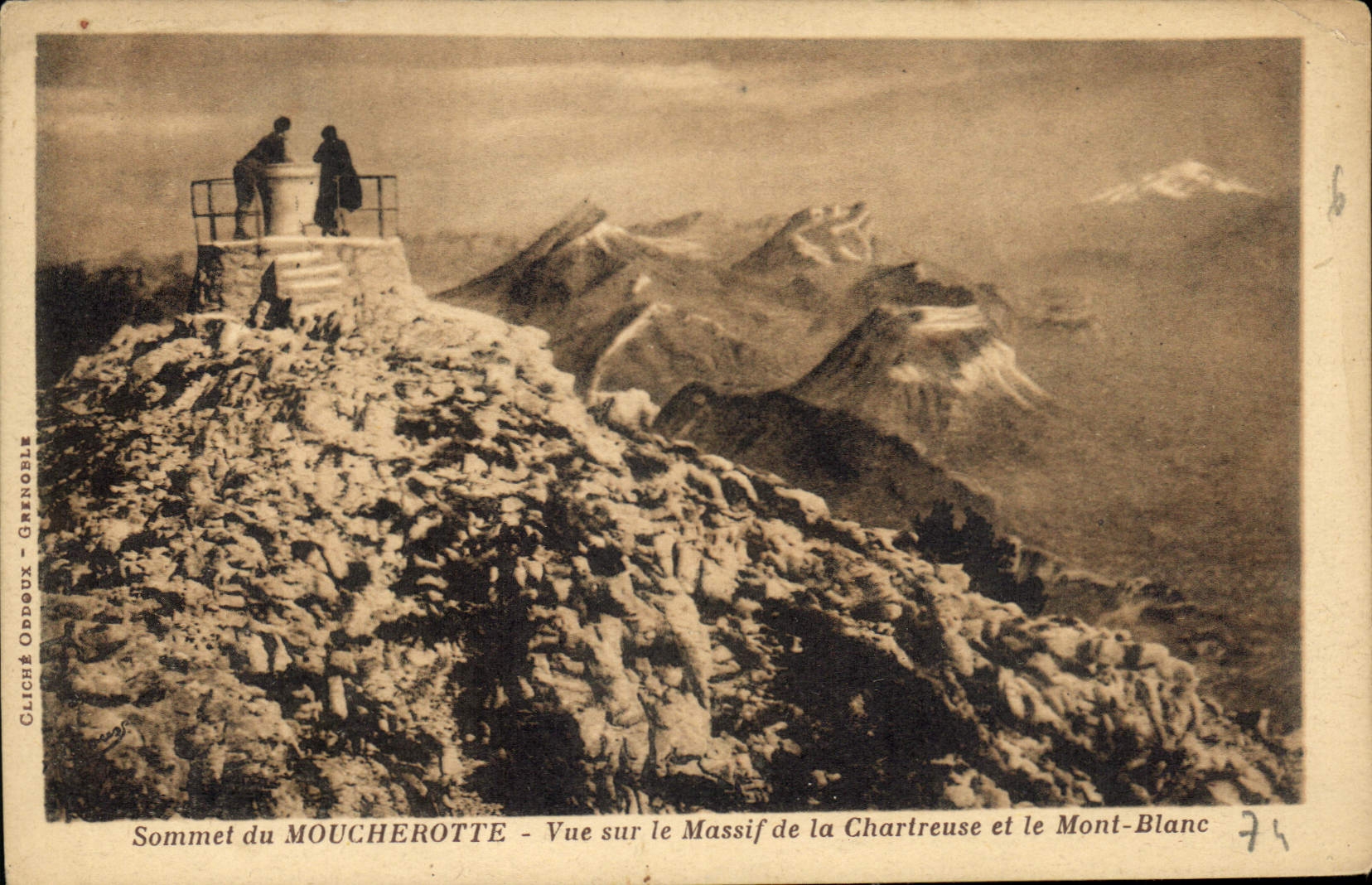 CPA Sommet du Moucherotte Vue sur le Massif de la Chartreuse et le Mont Blanc 
