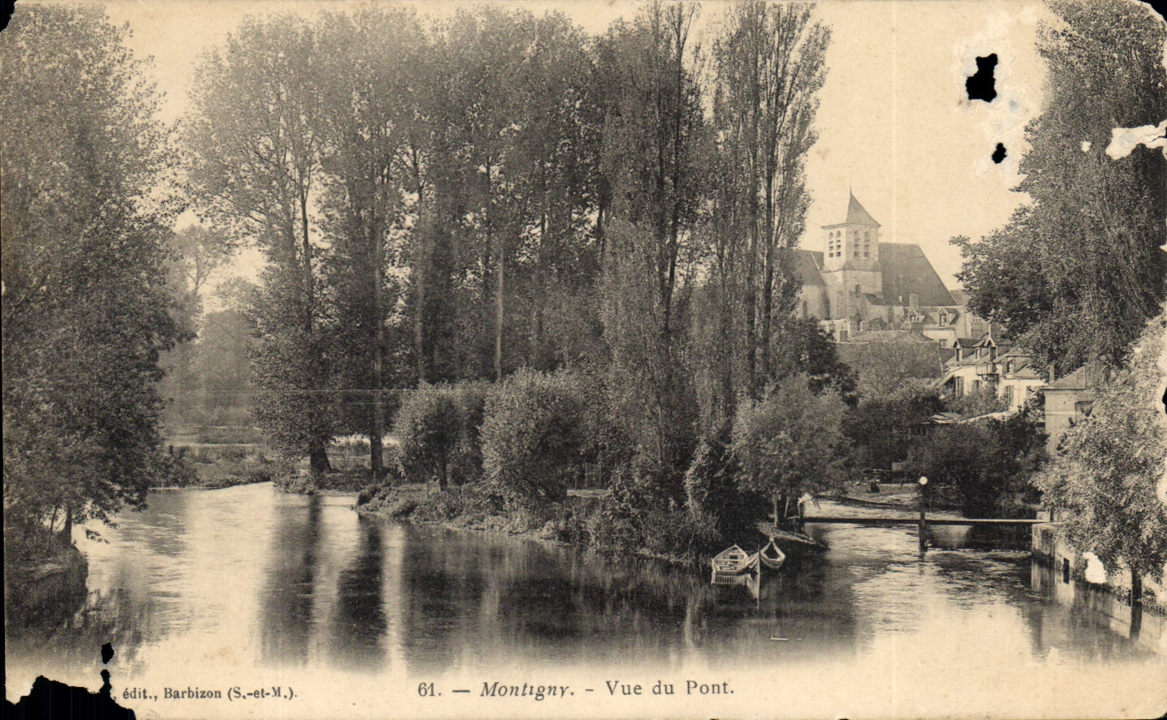 CPA Montigny Vue du Pont 
