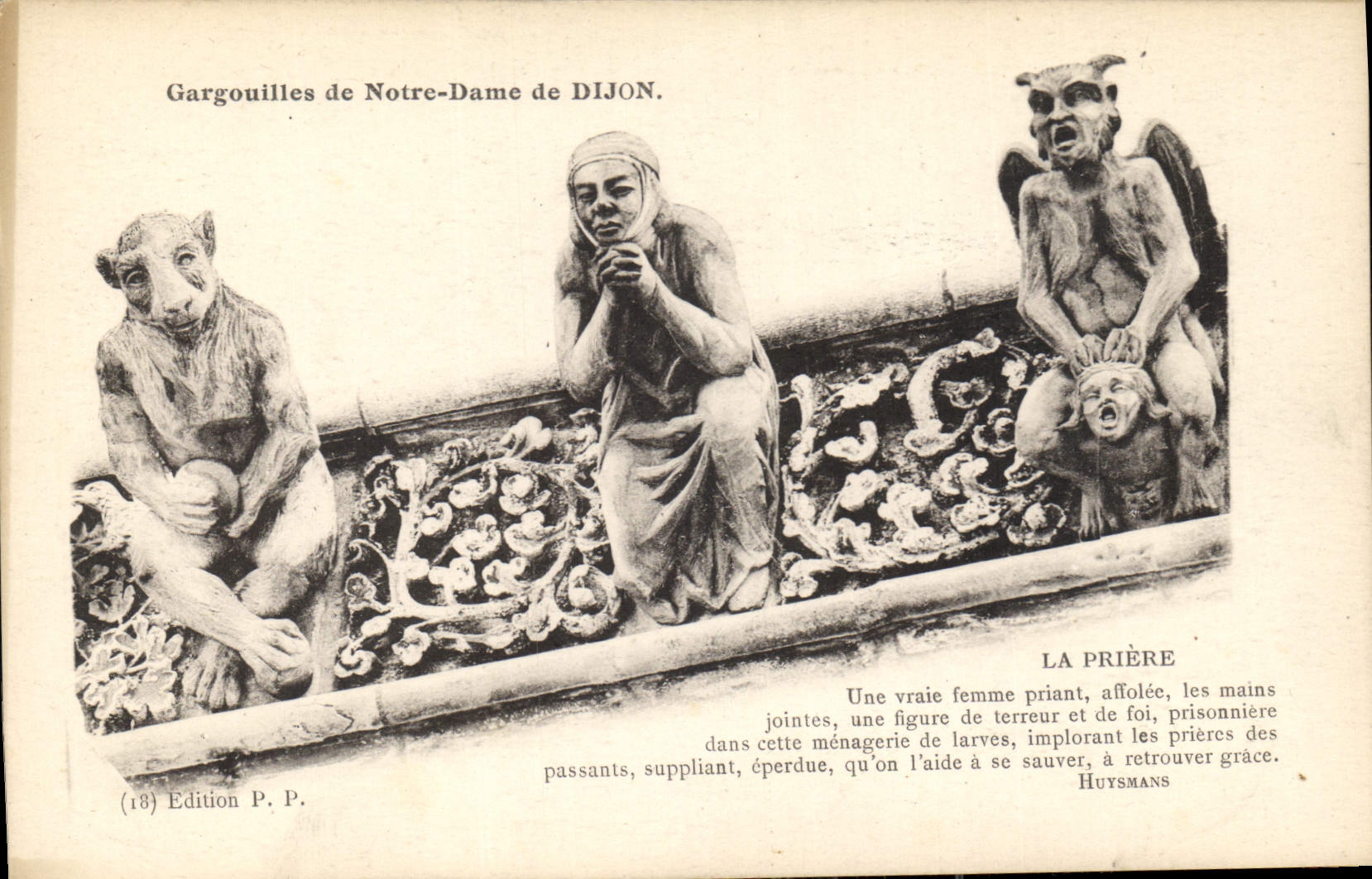 CPA Gargouilles de Notre Dame de Dijon Diable