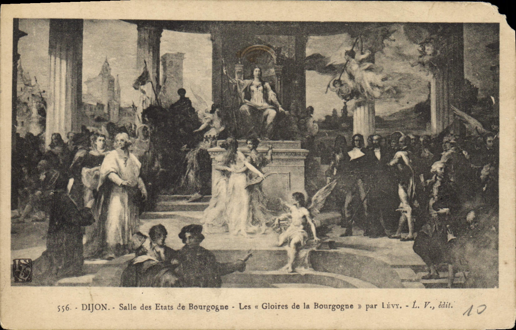 CPA Dijon Salle des Etats de Borgougne Les Gloires de la Borgougne 