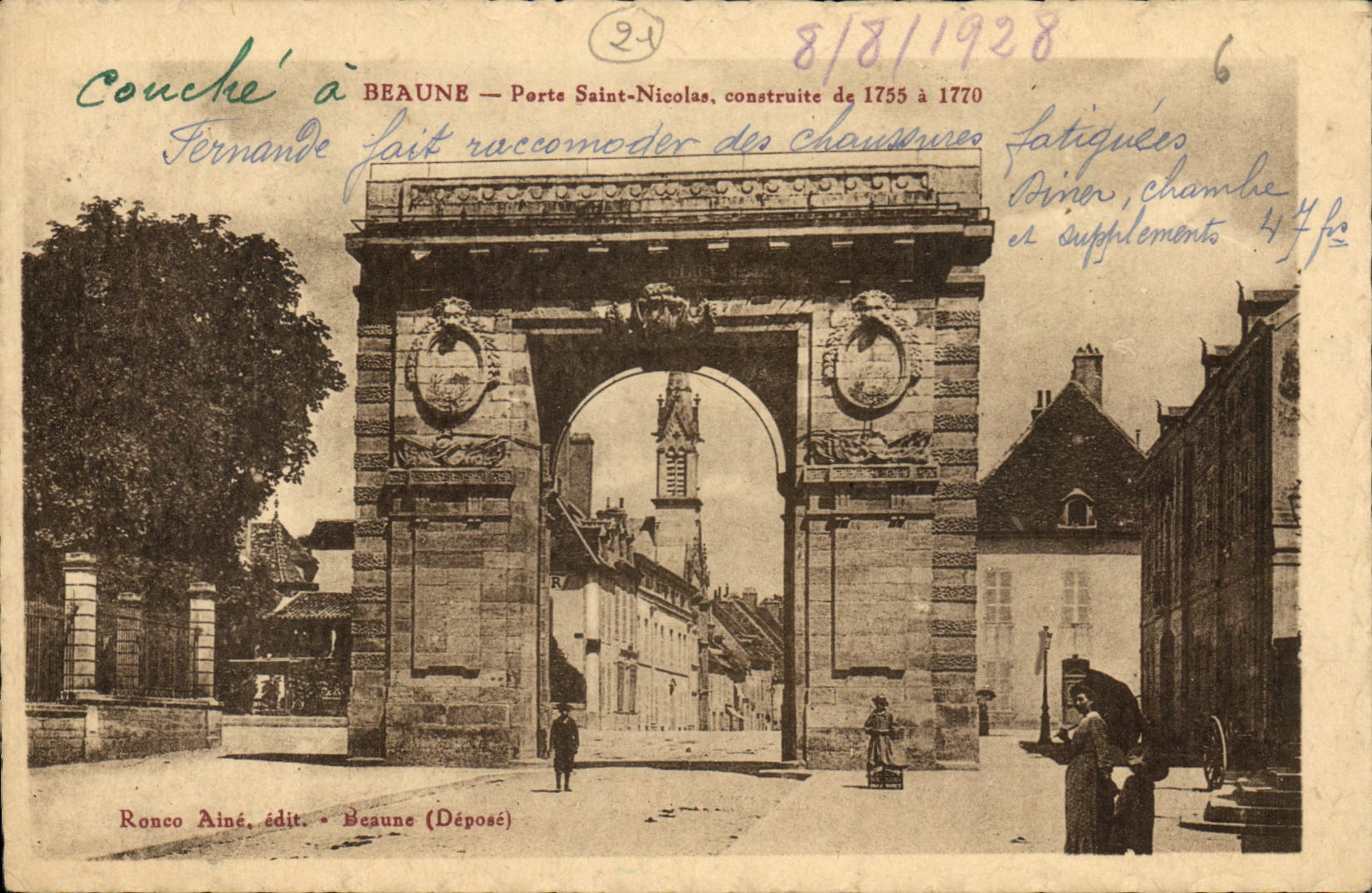CPA Beaune Porte Saint Nicolas 