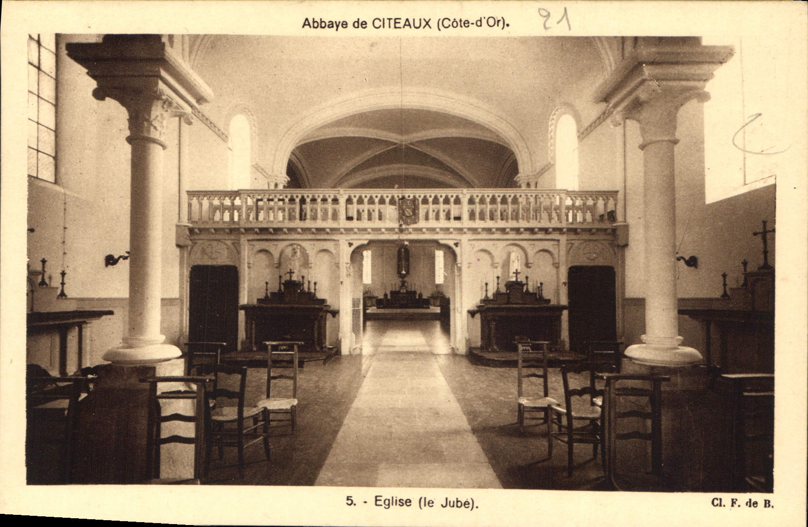 CPA Abbaye de Citeaux Cote d'Or Eglise Le Jube 