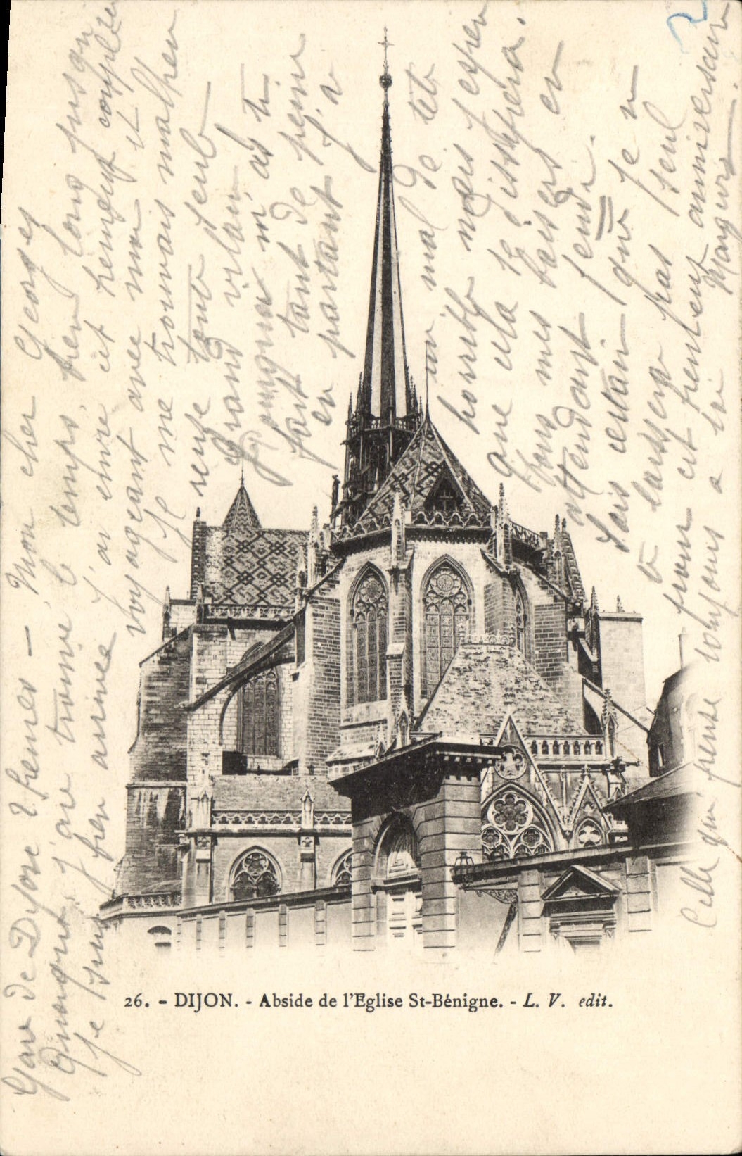 CPA Dijon Abside de l'Eglise St Benigne 