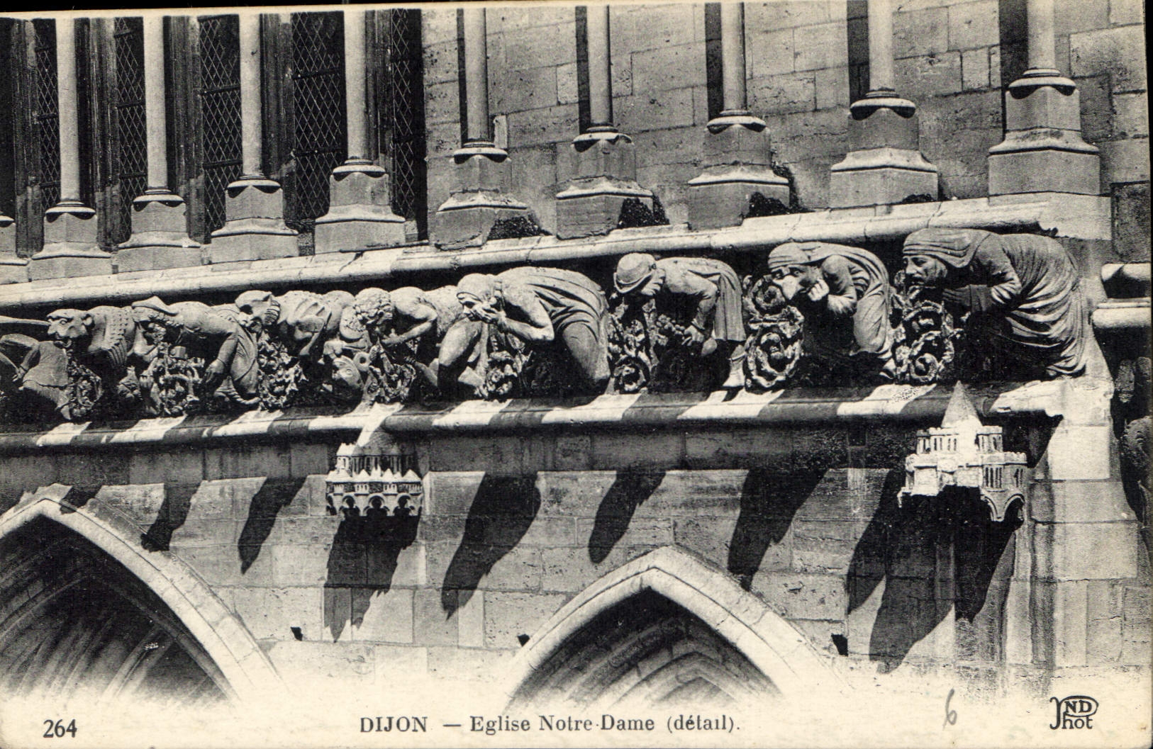 CPA Dijon Eglise Notre Dame detail 