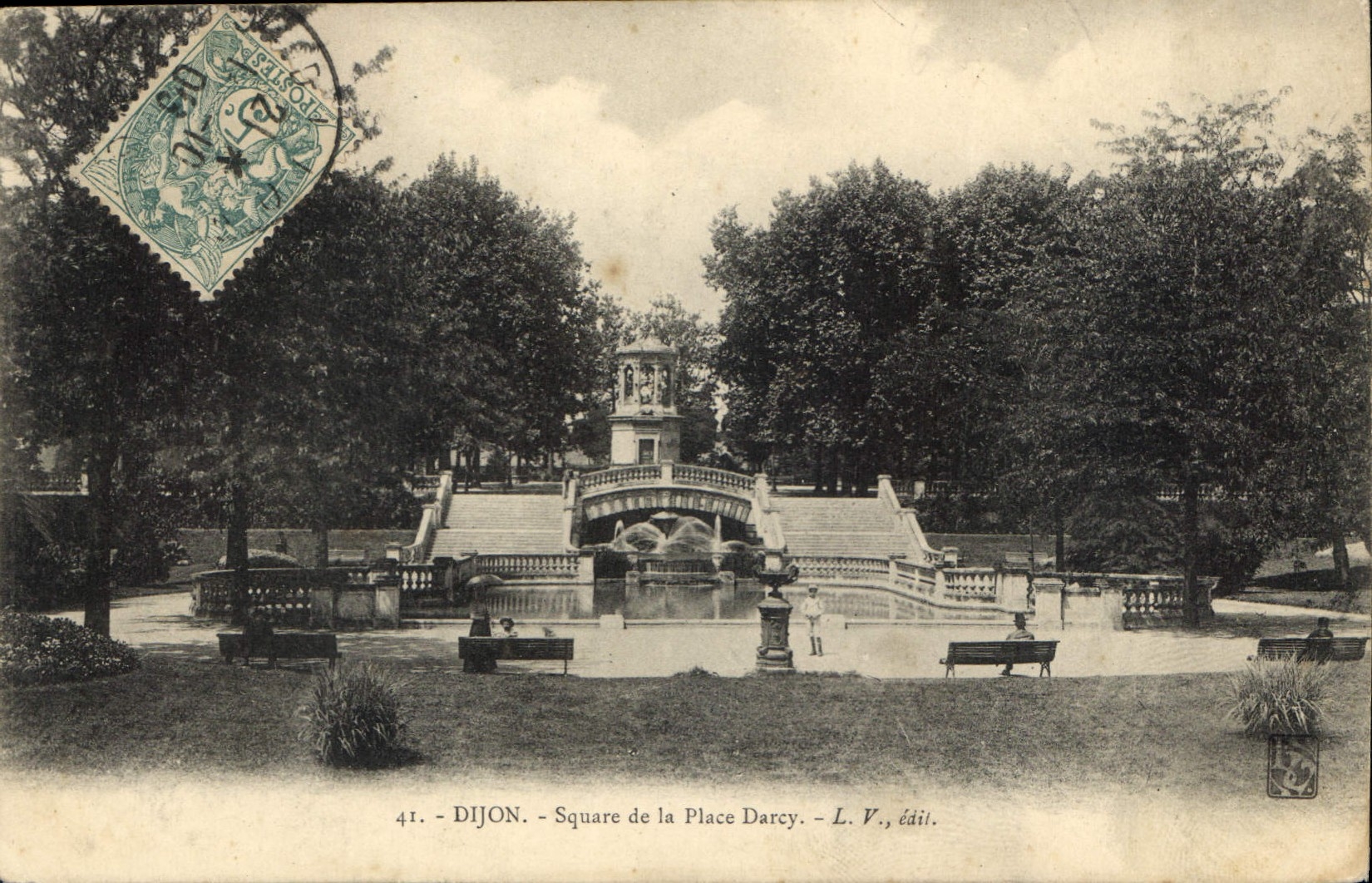 CPA Dijon Square de la Place Darcy 