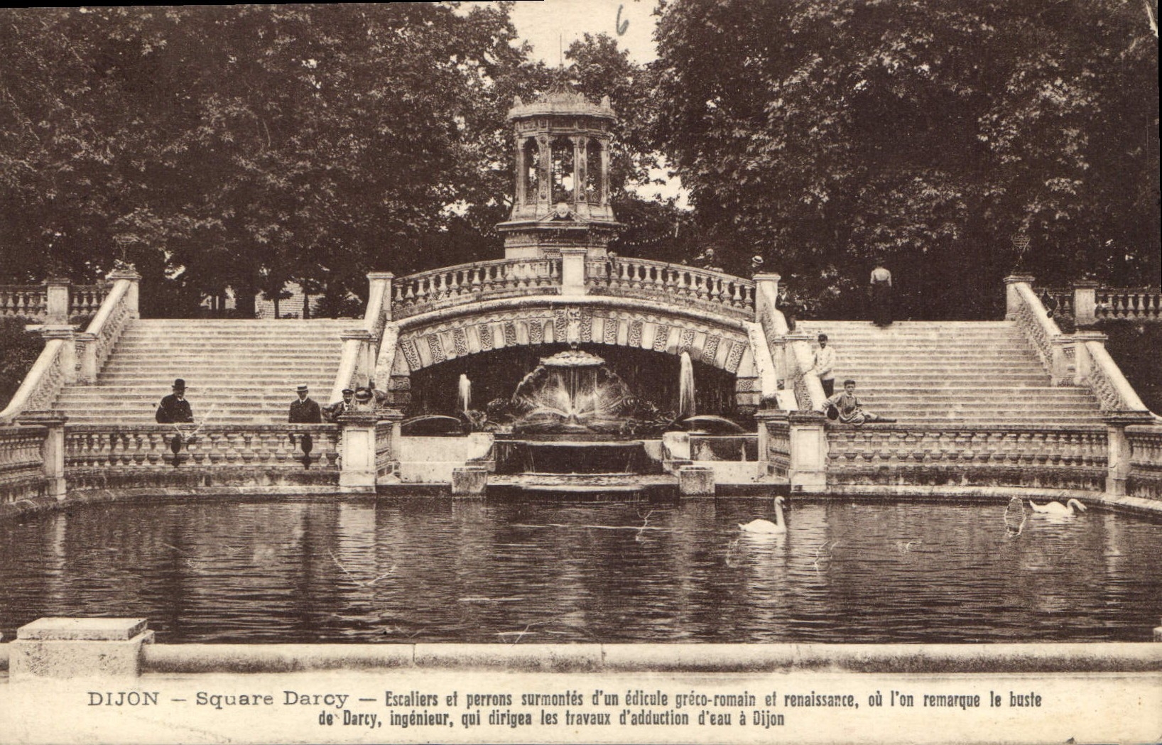 CPA Dijon Square Darcy Escaliers et perrons surmentes