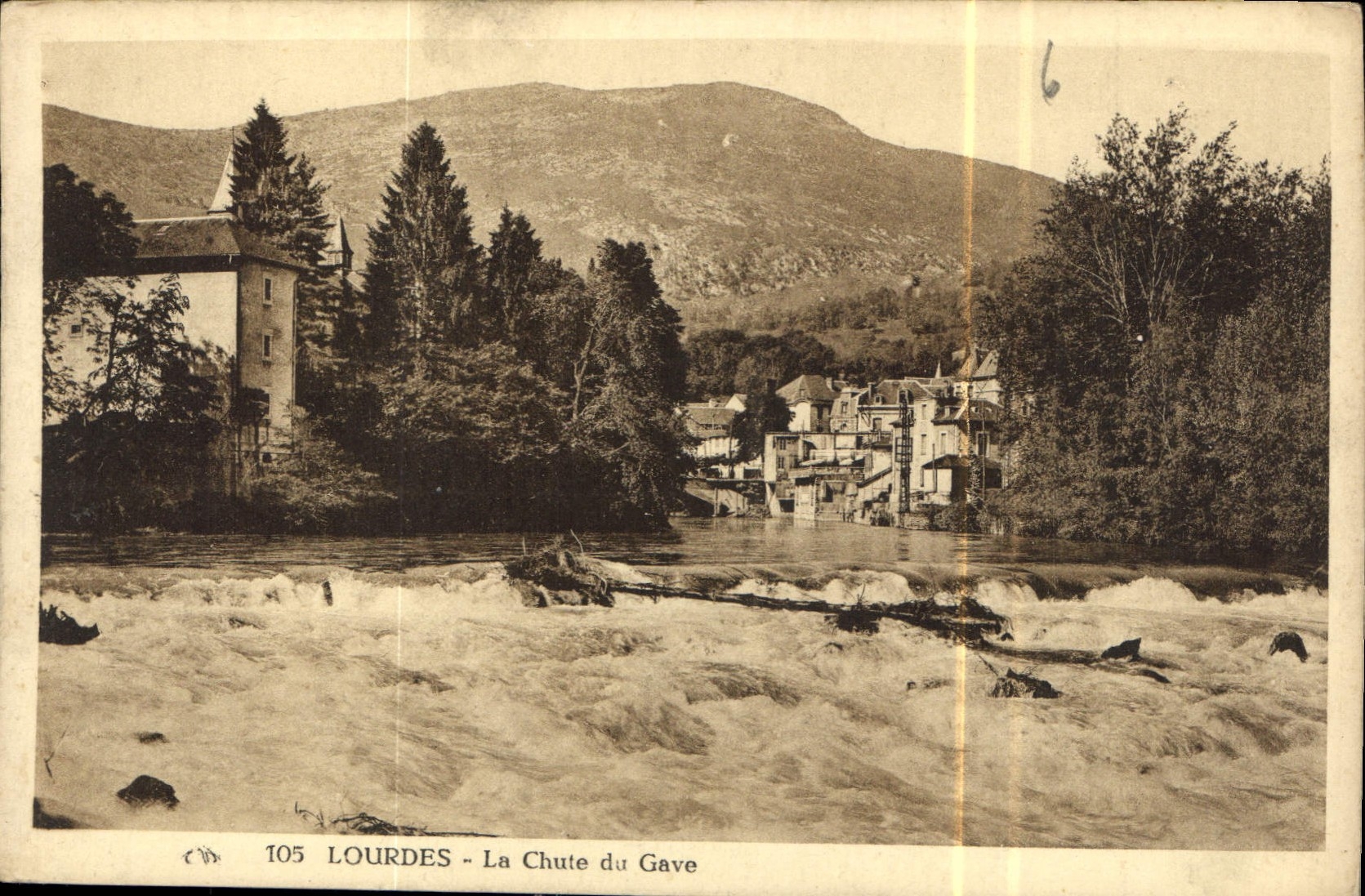 CPA Lourdes la Chute du Gave 