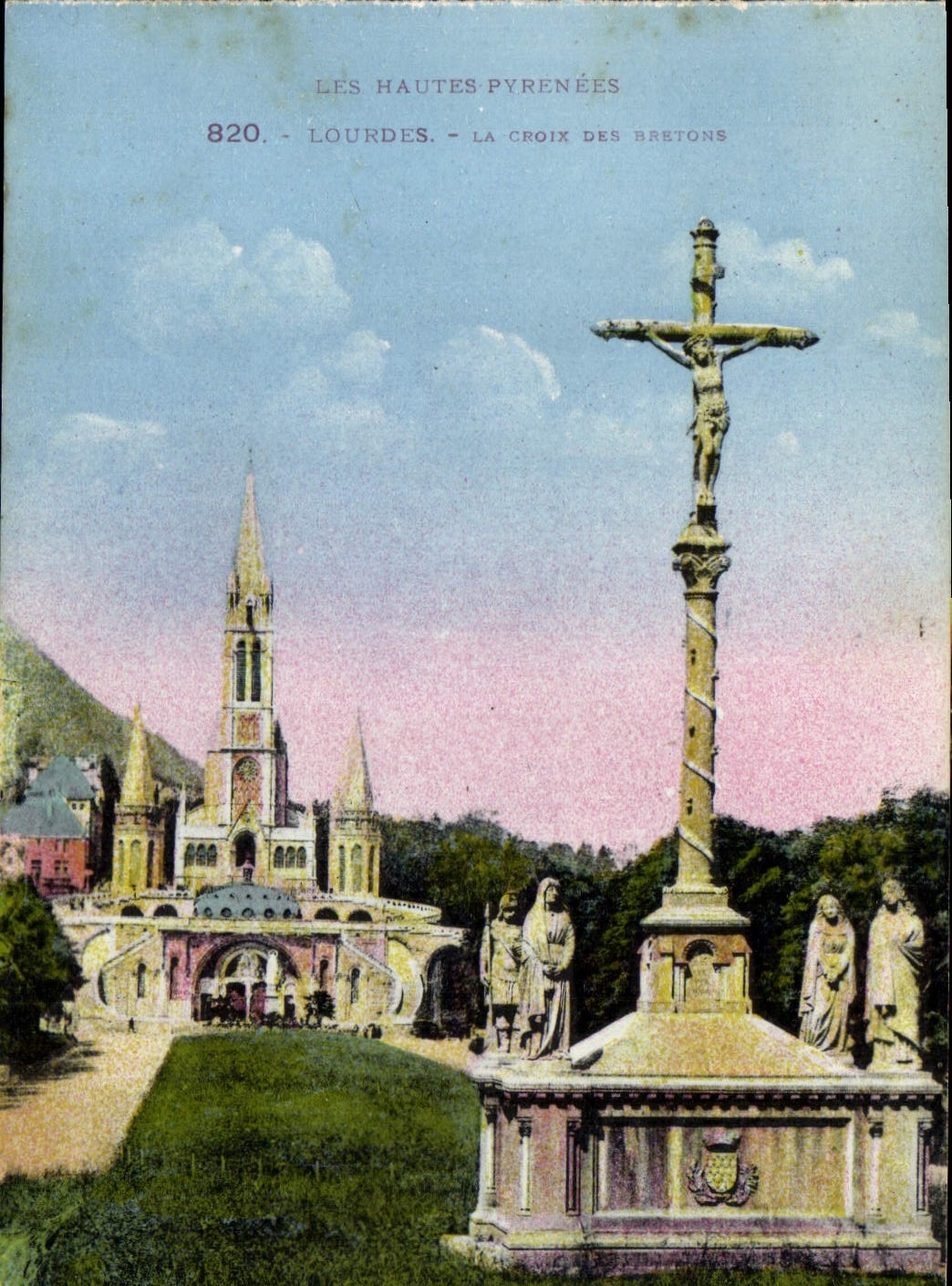CPA Lourdes La Croix des Bretons 