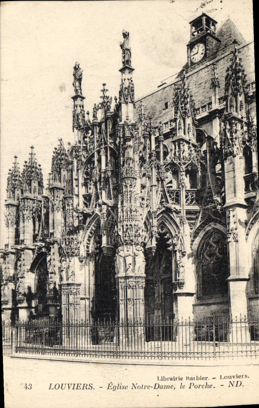 CPA Louviers Eglise Notre Dame le Porche 