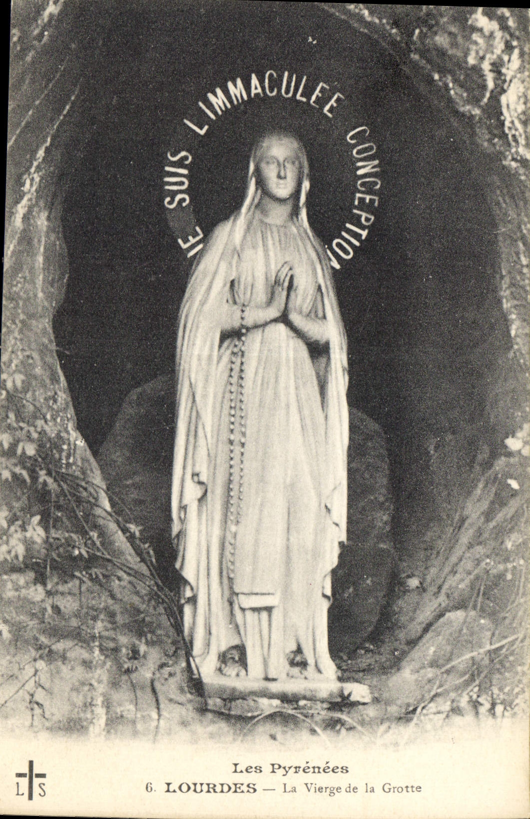 CPA Lourdes La Vierge de la Grotte 