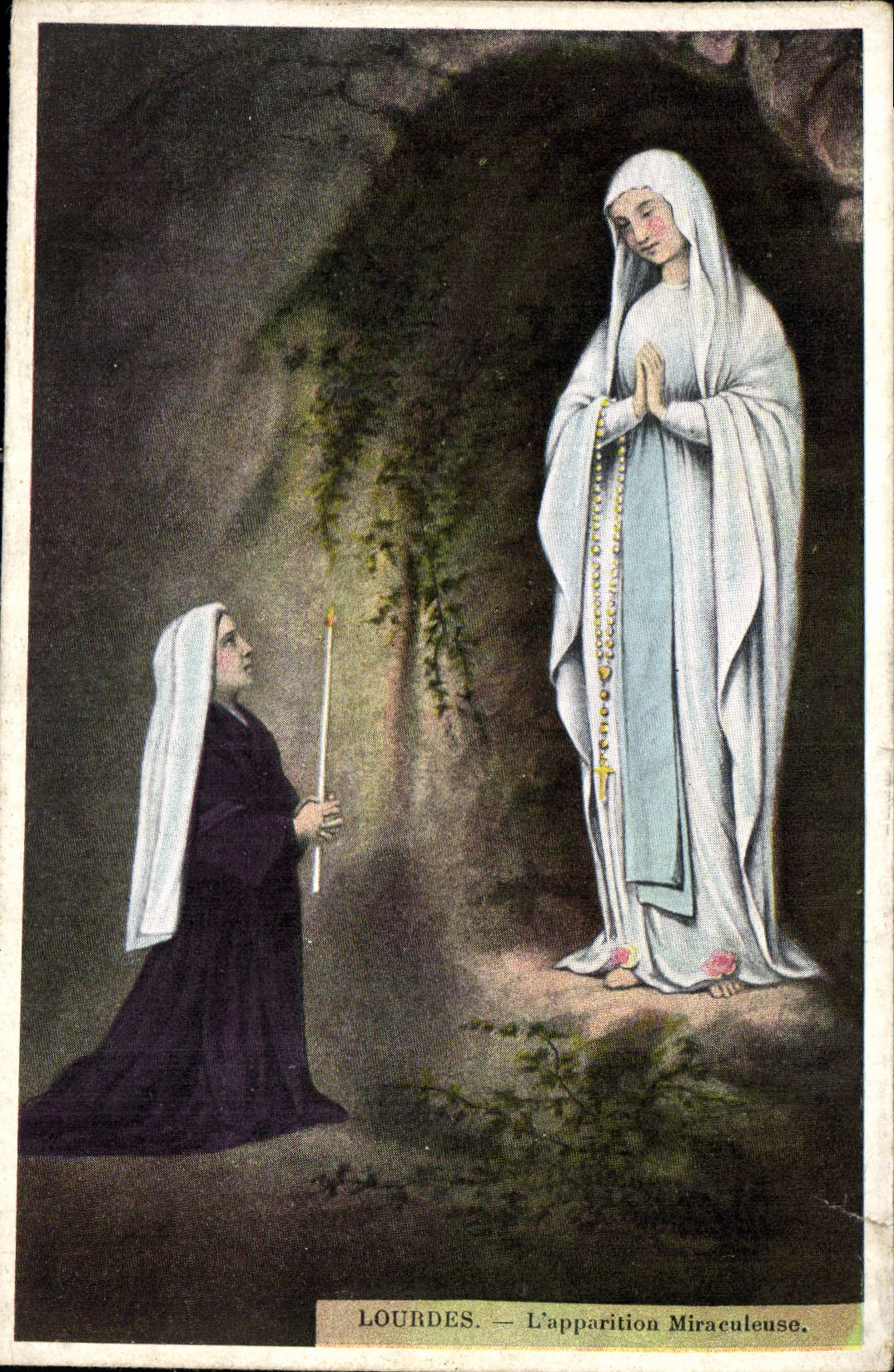 CPA Lourdes L'Apparition Miraculeuse 