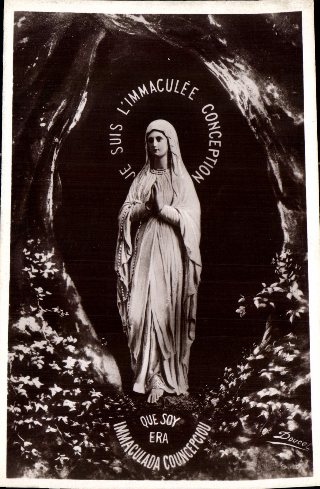 CPA Lourdes La Vierge de la Grotte 