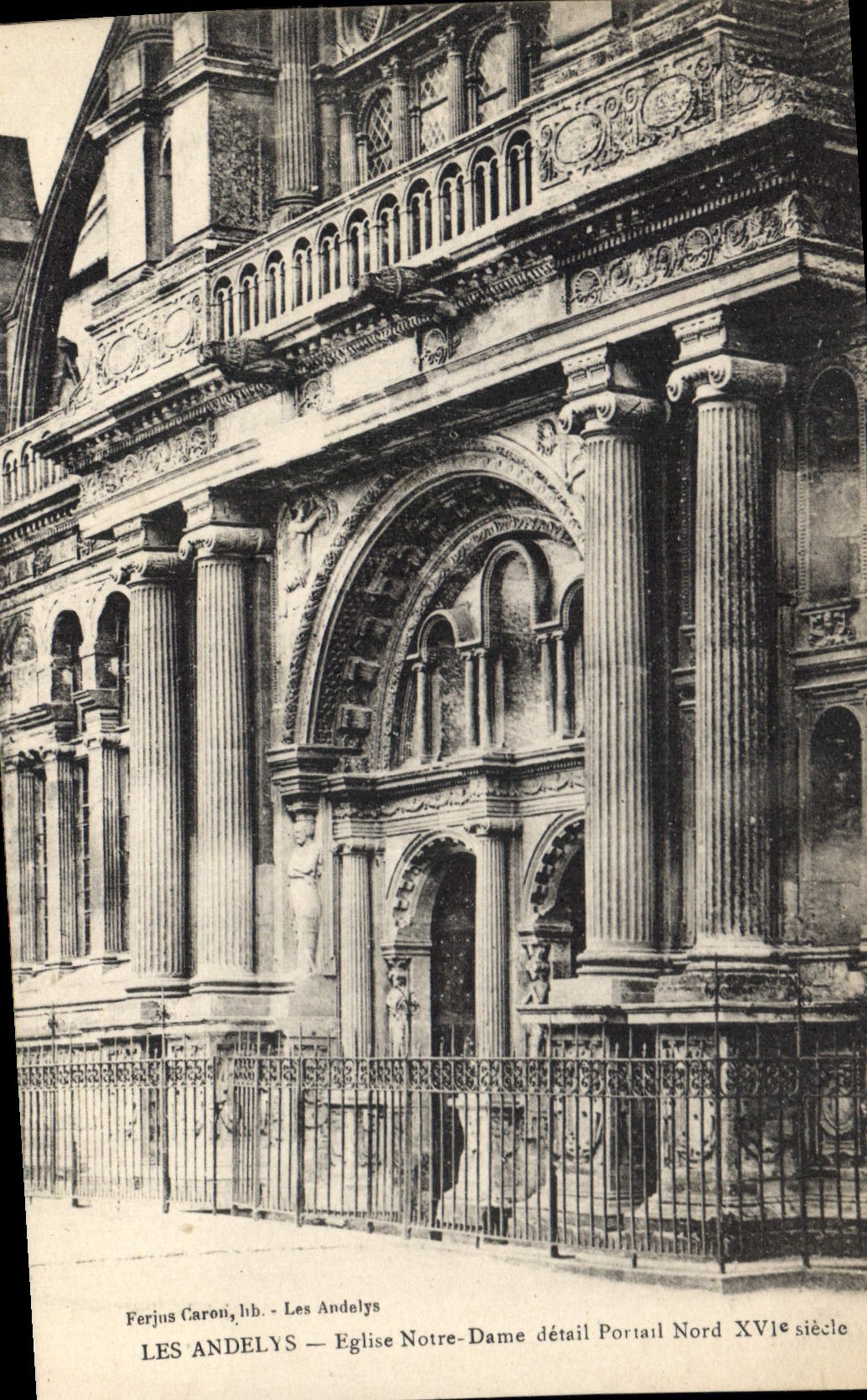 CPA Les Andelys Eglise Notre Dame detail Portail Nord