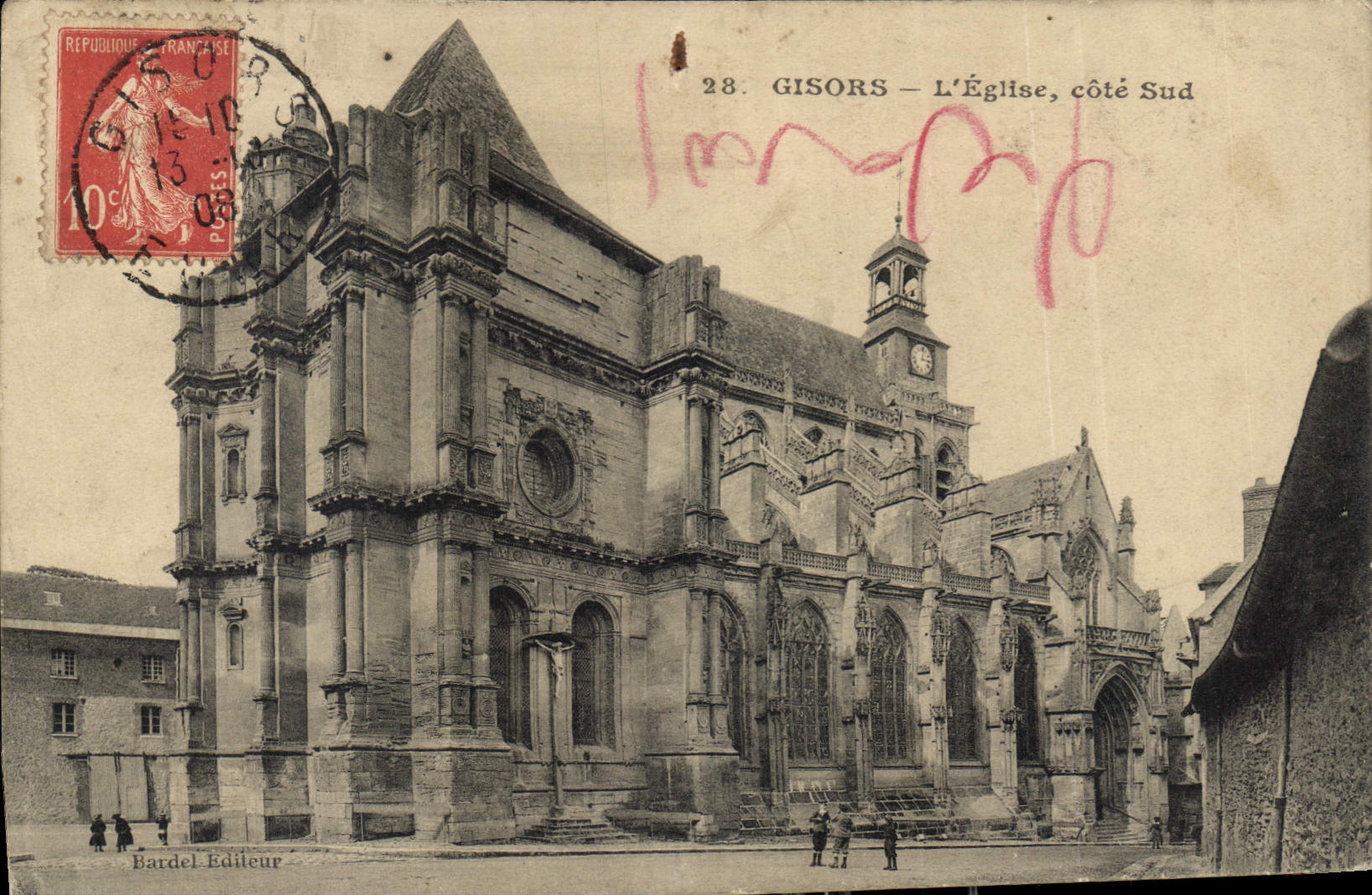 CPA Gisors L'Eglise cote Sud 