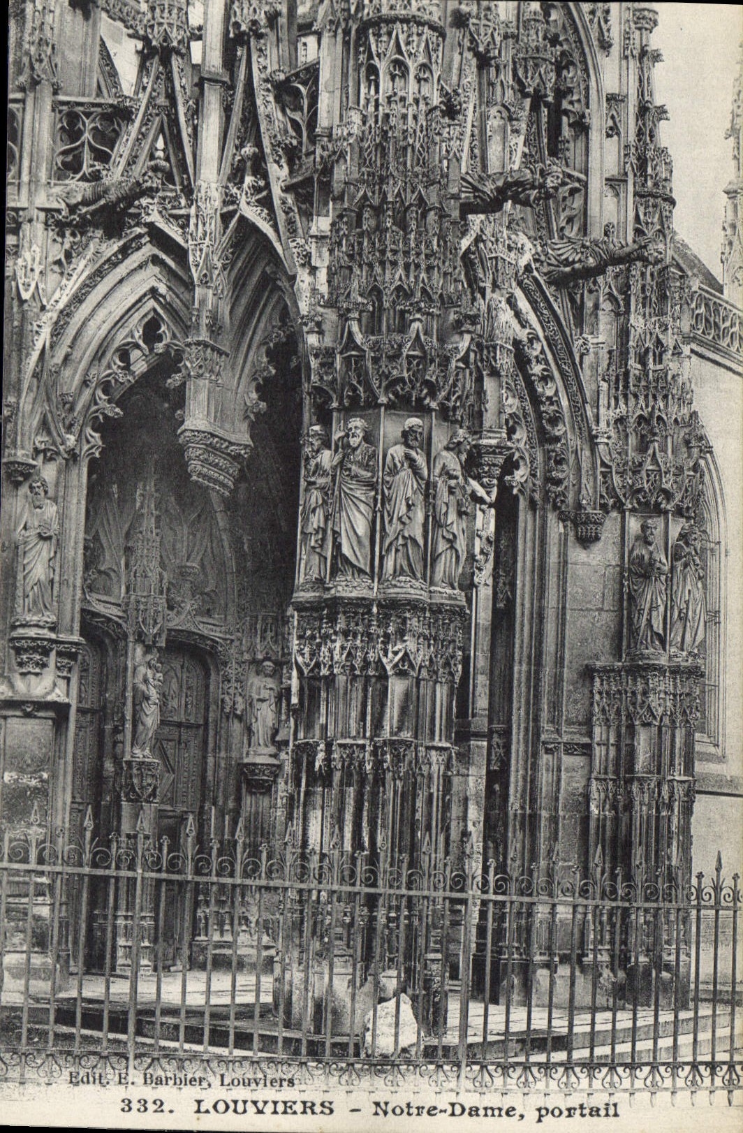 CPA Louviers Notre Dame portail 