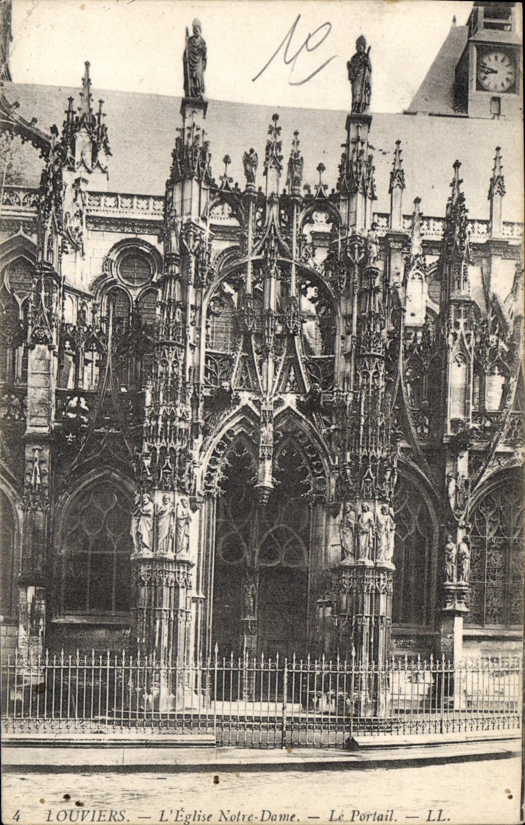 CPA Louviers L'Eglise Notre Dame Le Portail