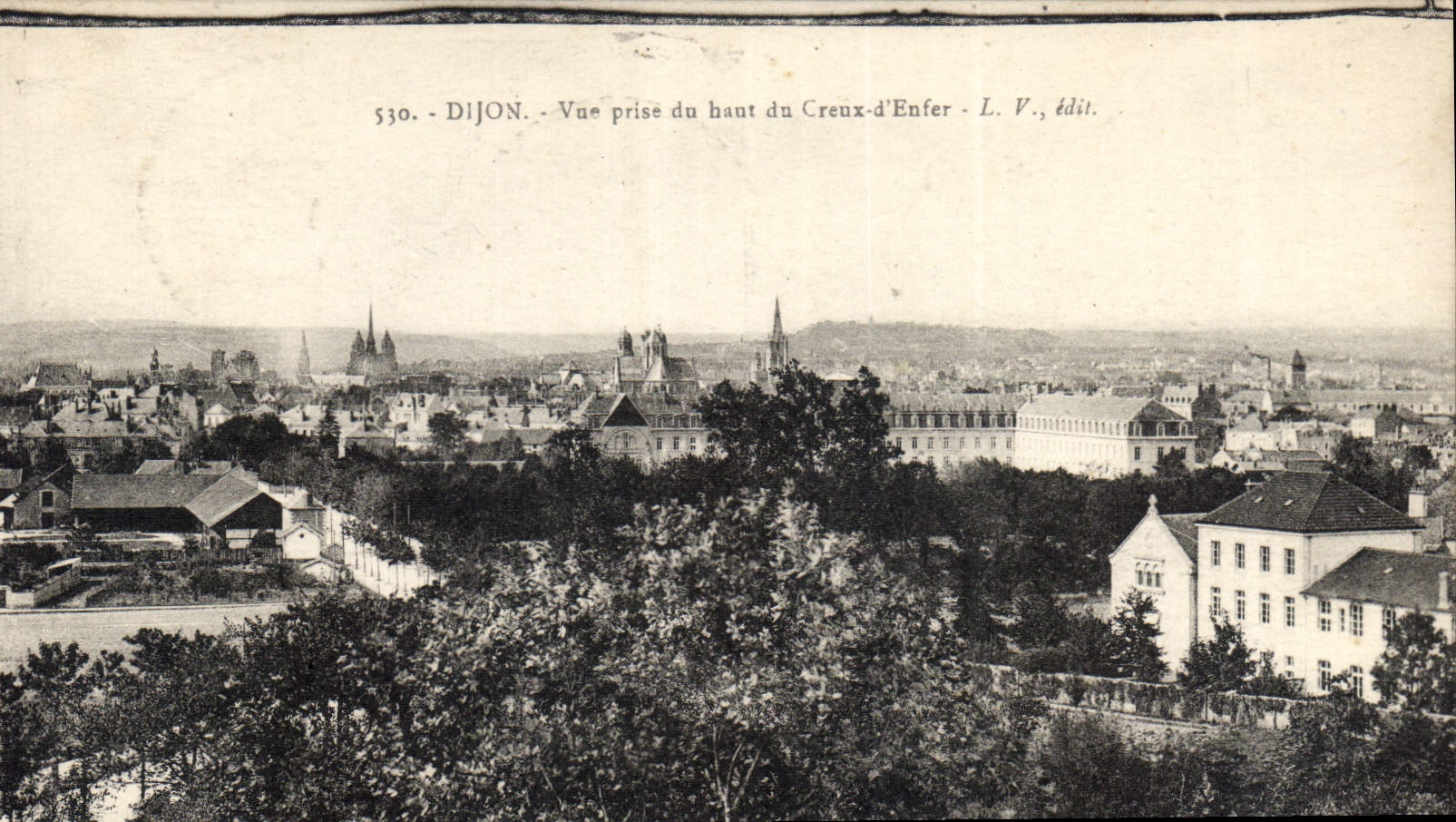 CPA Dijon Vue prise du haut du Creux d'Enfer