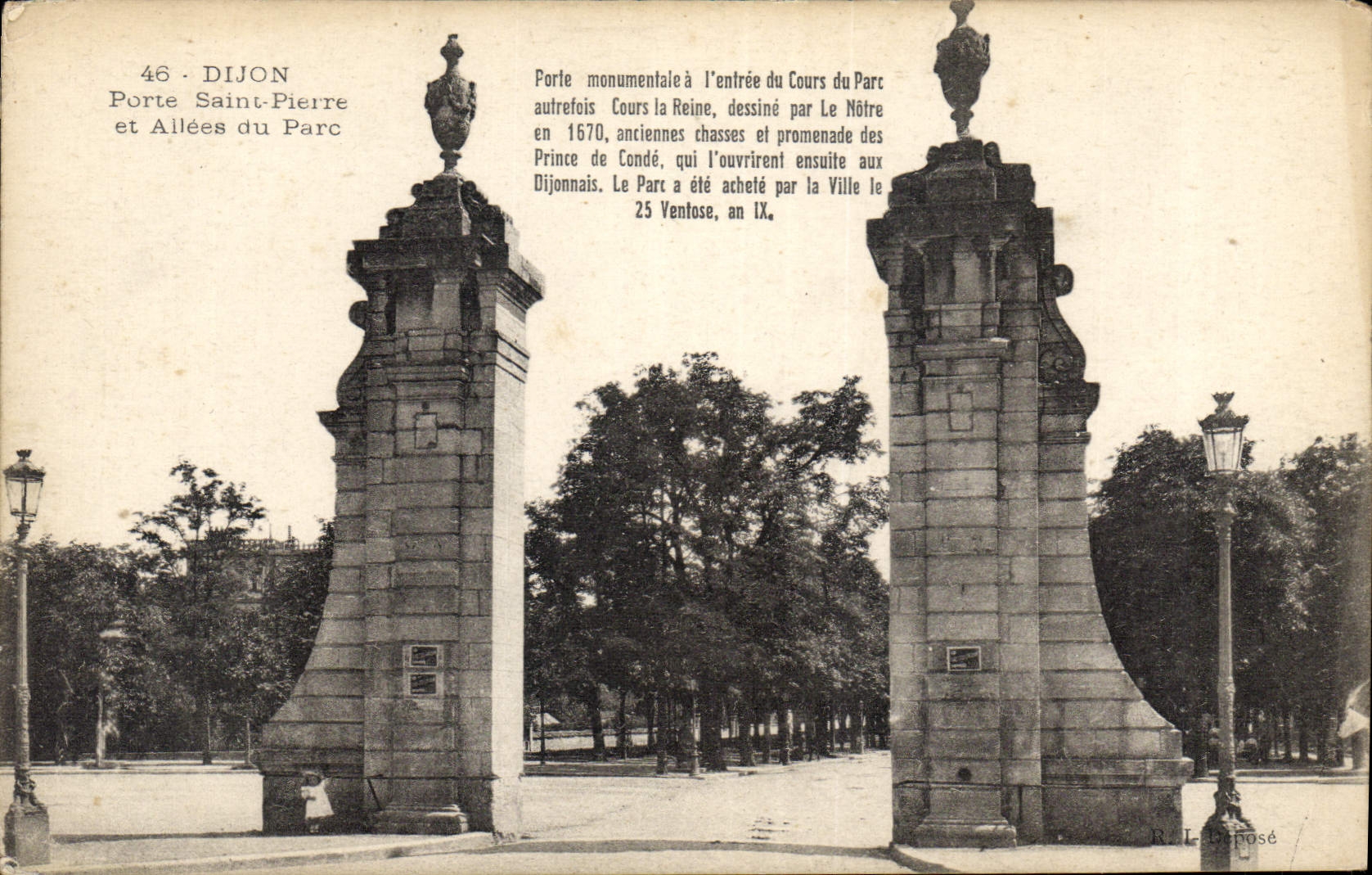CPA Dijon Porte Saint Pierre et Ailees du Parc 