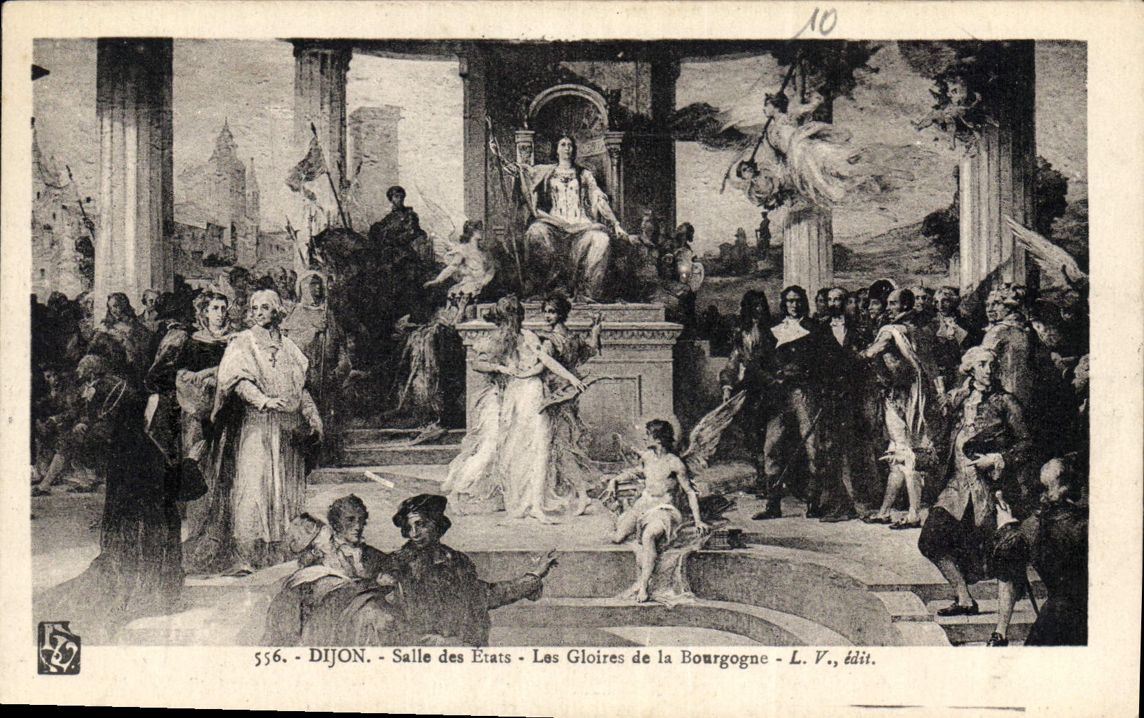 CPA Dijon Salle des Etats Les Gloires de la Bourgogne 