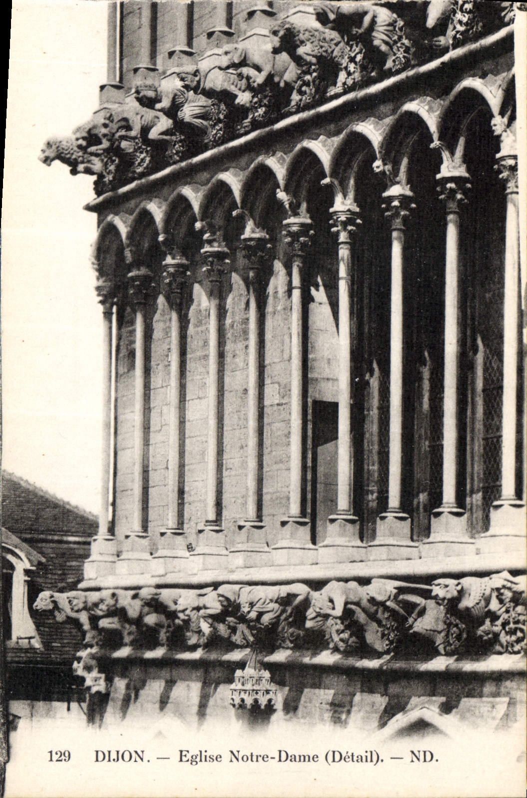 CPA Dijon Eglise Notre Dame Detail 