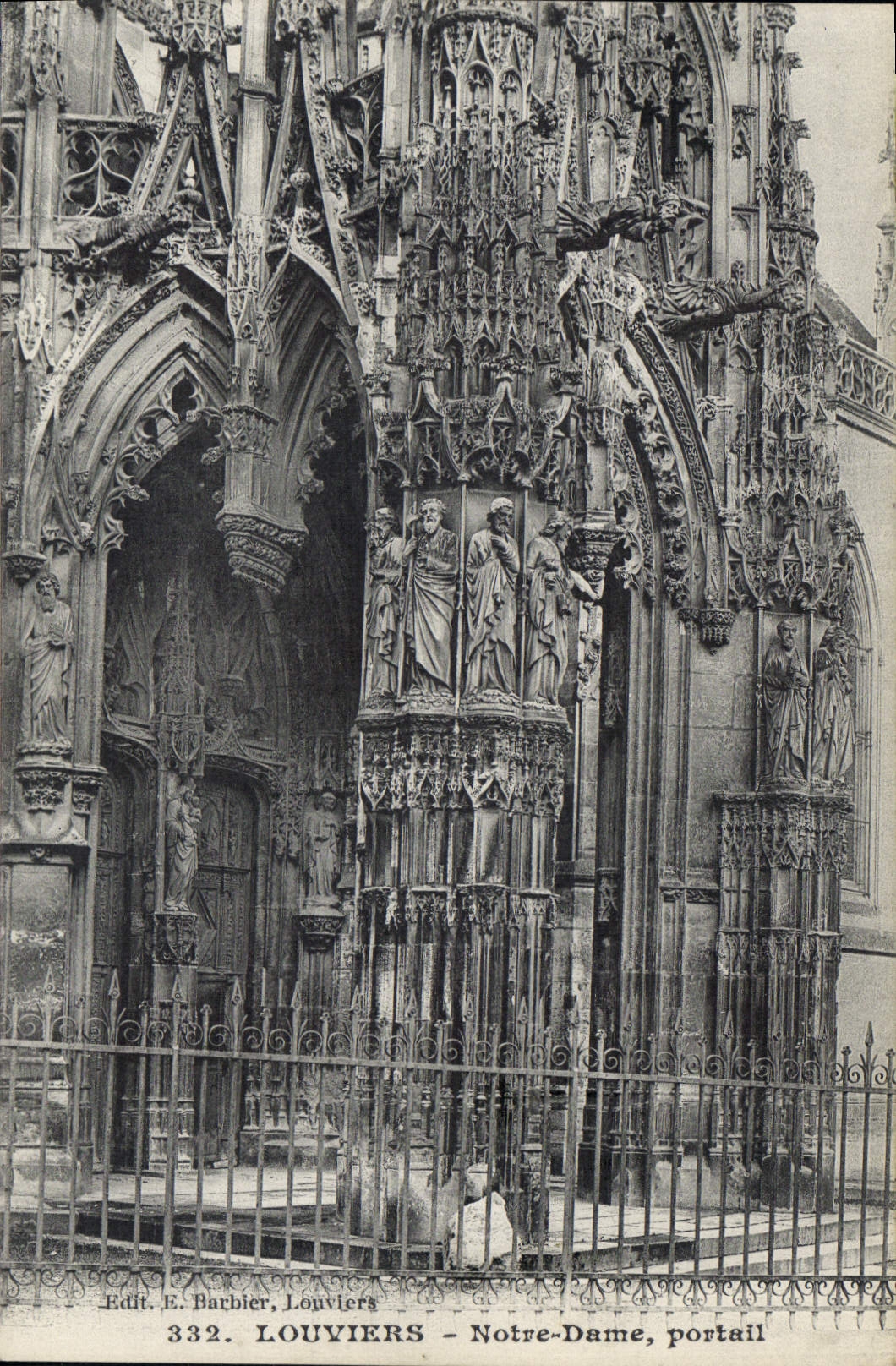 CPA Louviers Notre Dame portail 
