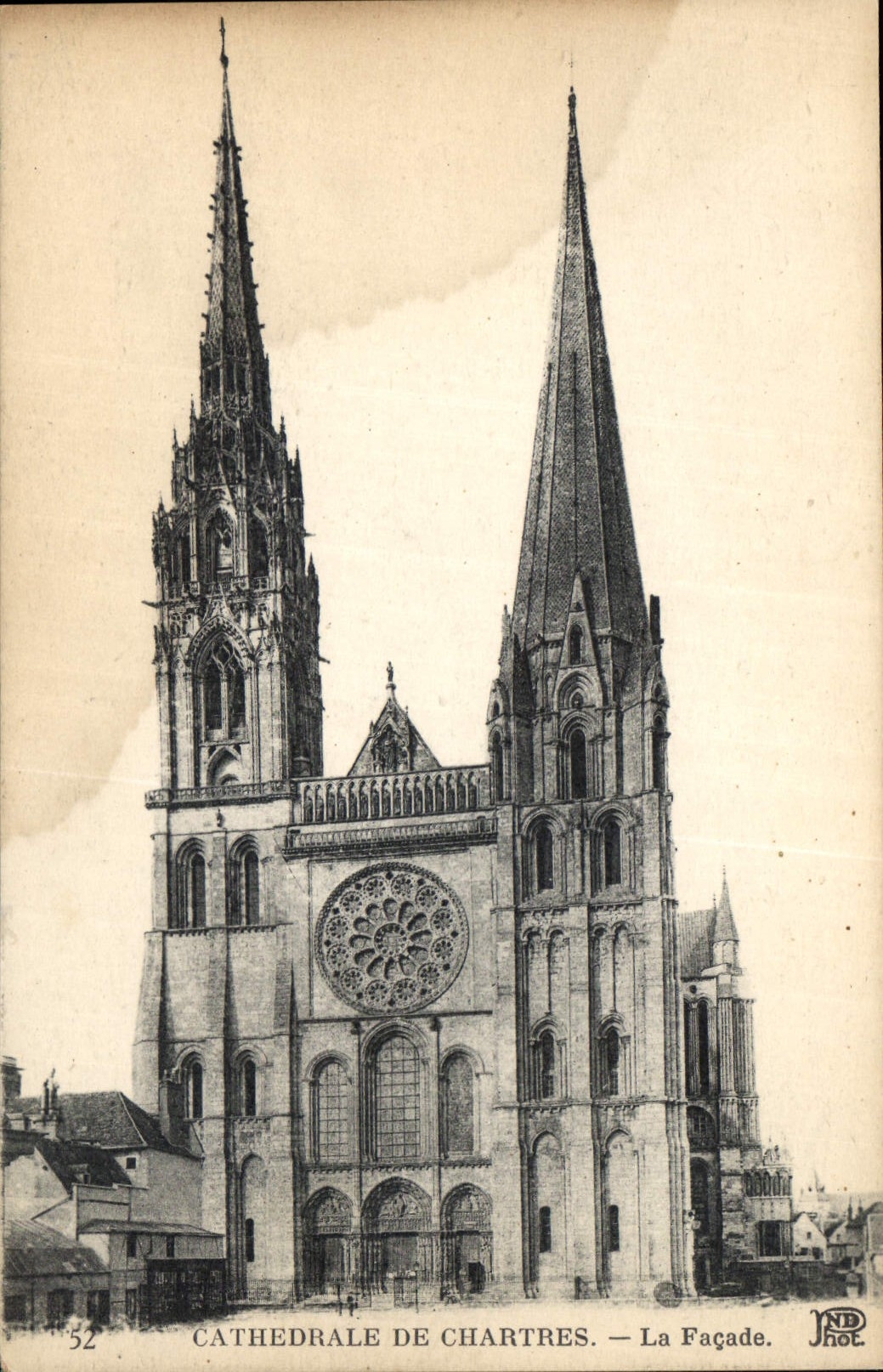 CPA Cathedrale de Chartres La Facade 