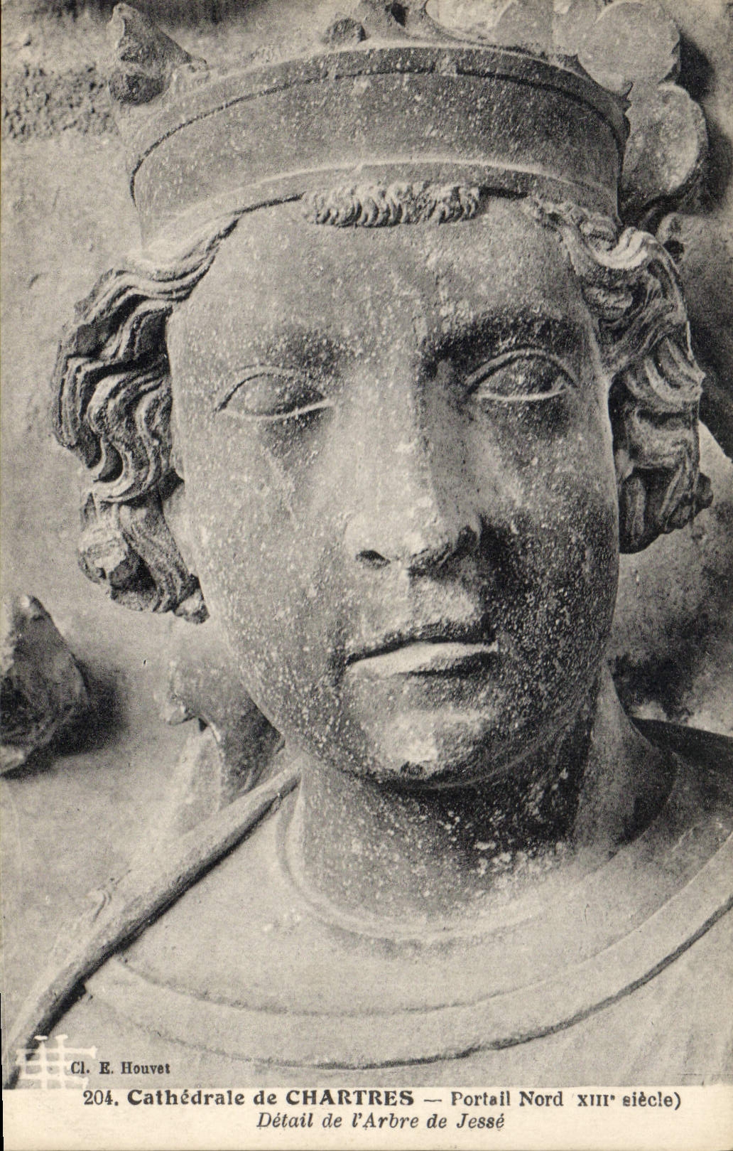 CPA Cathedrale de Chartres Portail Nord Detail de l'Armbre de Jesse 