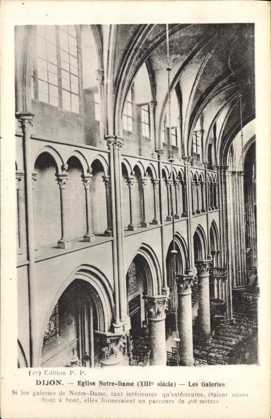 CPA Dijon Eglise Notre Dame Les Galeries 
