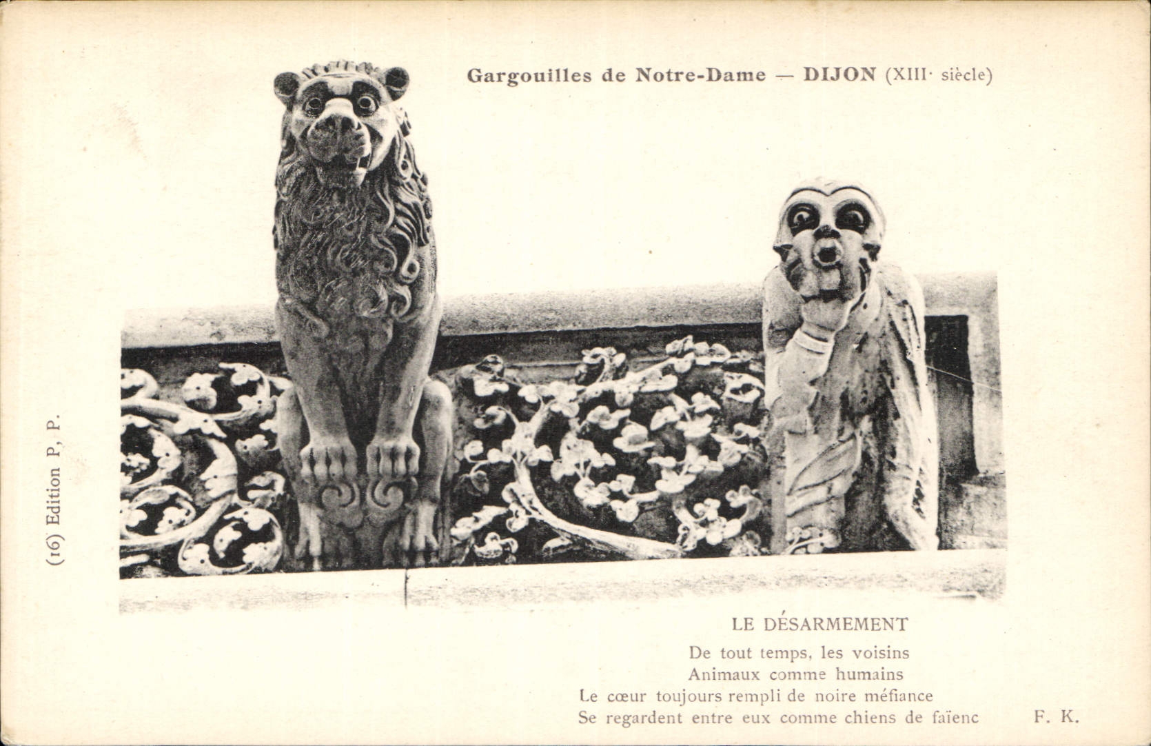 CPA Gargouilles de Notre Dame Dijon 