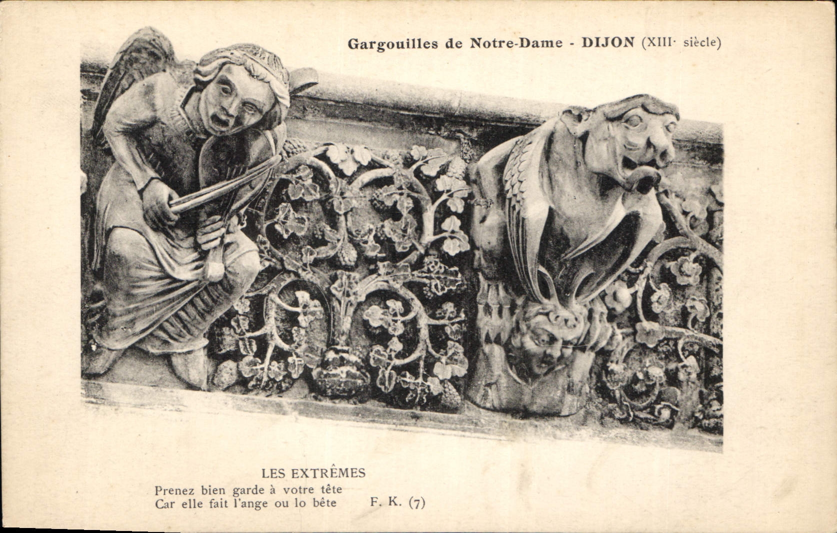 CPA Gargouilles de Notre Dame Dijon 