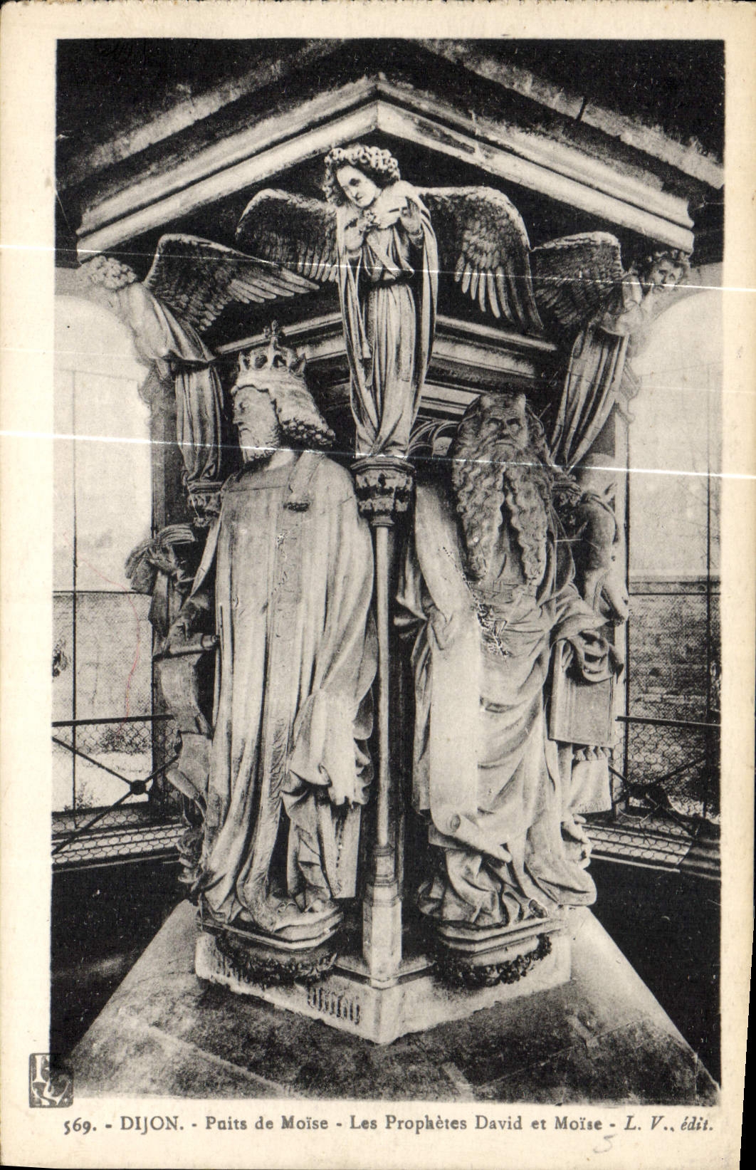 CPA Dijon Puits de Moise Les Prophetes David et Moise 