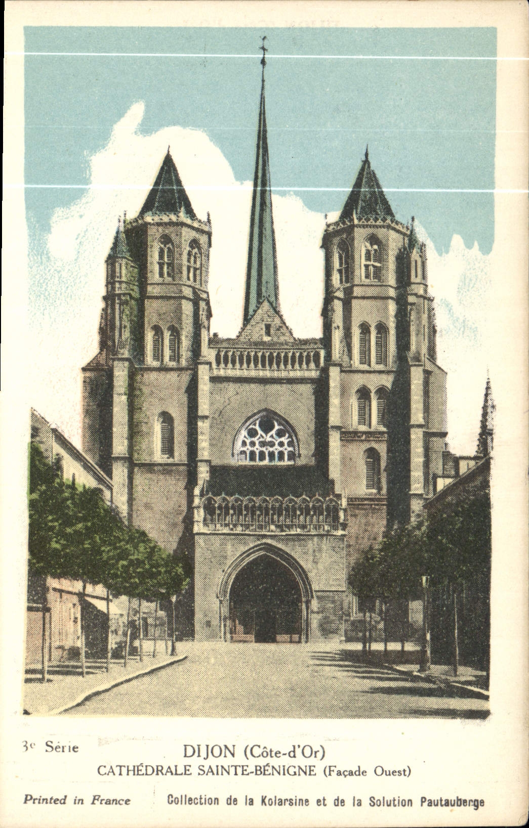 CPA Dijon Cote d'Or Cathedrale Sainte Benigne Facade Ouest 