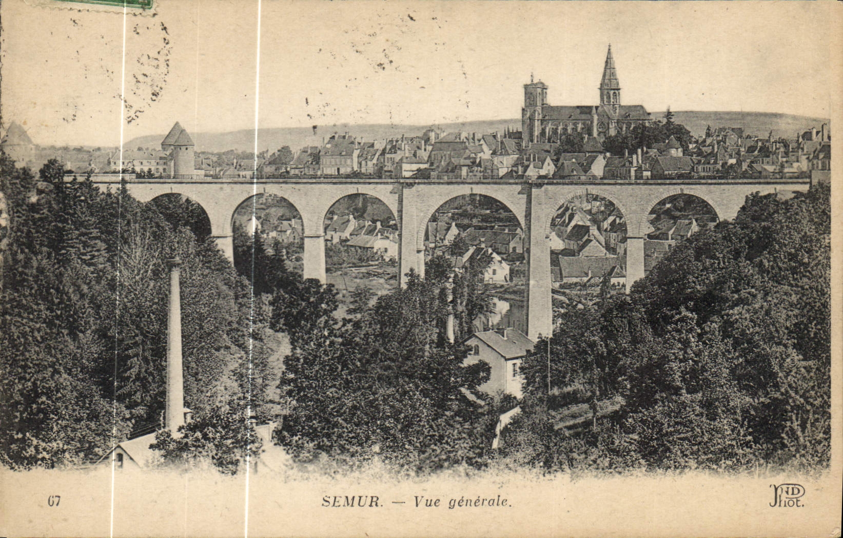 CPA Semur Vue generale 