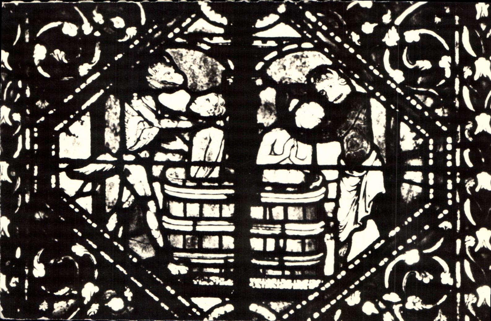 CPA Eglise Notre Dame de Dijon Vitrail Diables