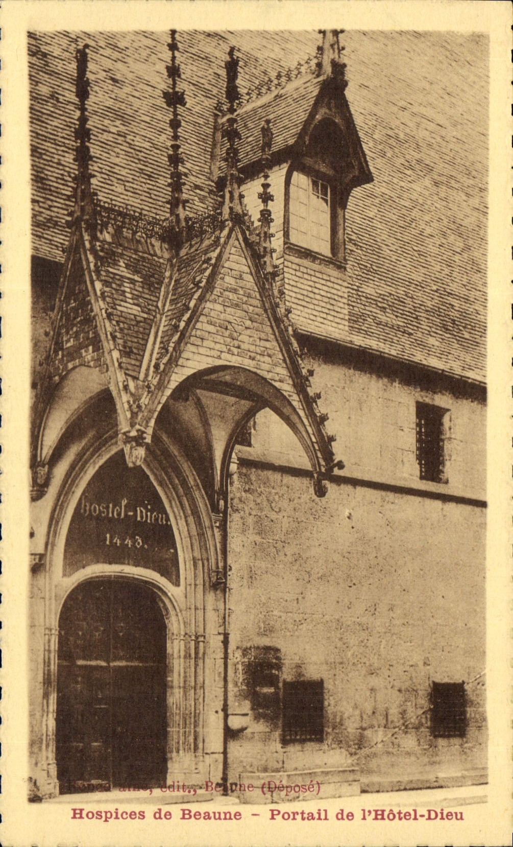 CPA Hospices de Beaune Portail de l'Hotel Dieu 