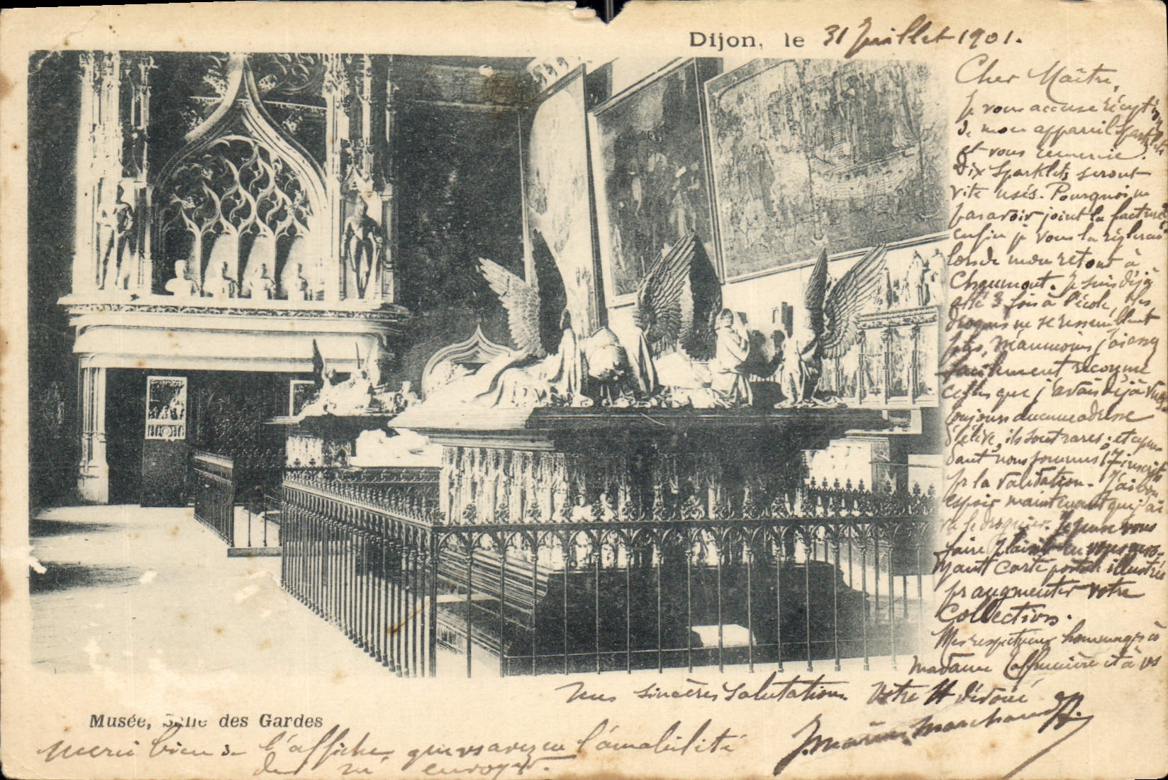 CPA Dijon Musee Salle des Gardes 
