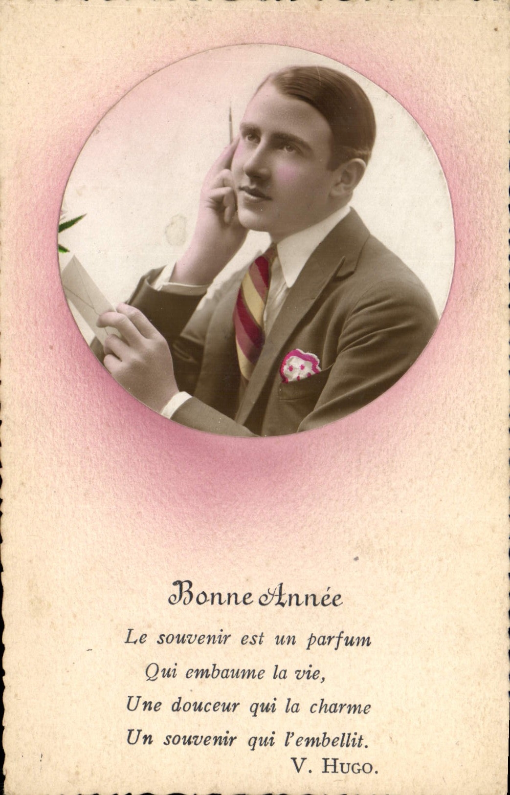 CPA Bonne Annee Homme