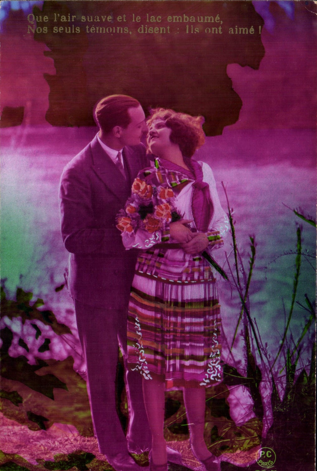 CPA Qua l'air suave et le lac embaume Femme