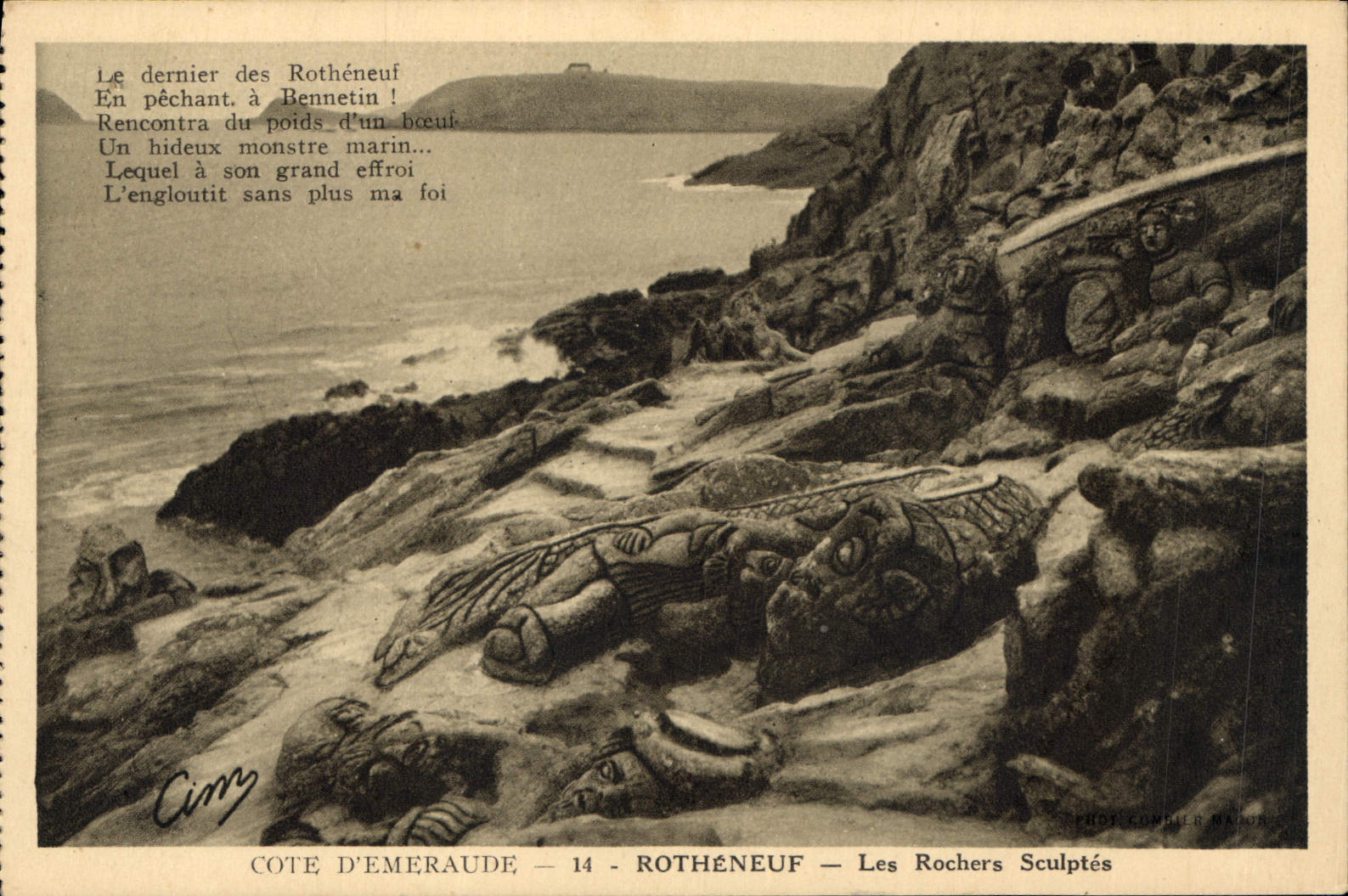 CPA Rotheneuf Les Rochers Sculptes 