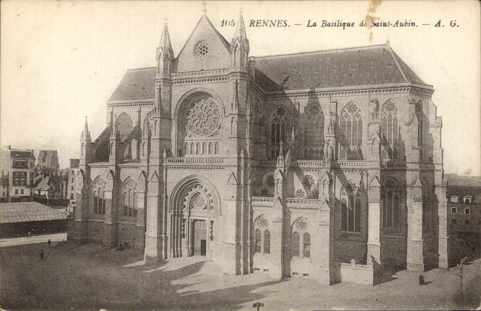 CPA Rennes La Basillique de Saint Aubin 
