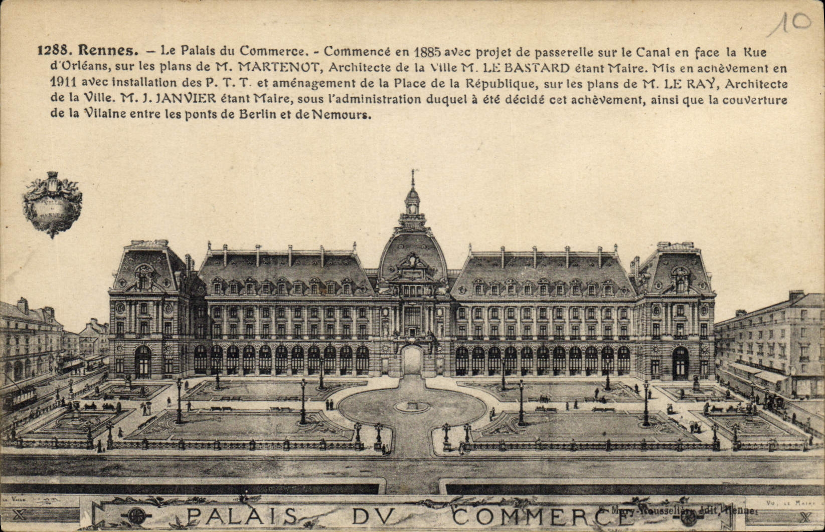 CPA Rennes Le Palais du Commerce 