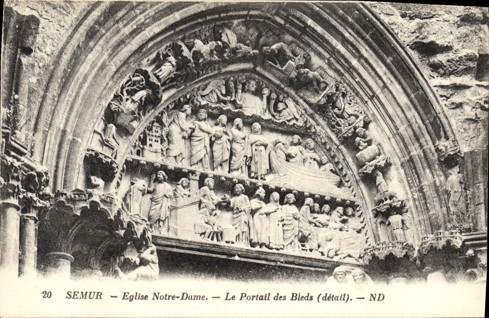 CPA Semur Eglise Notre Dame Le Portail des Bleds detail