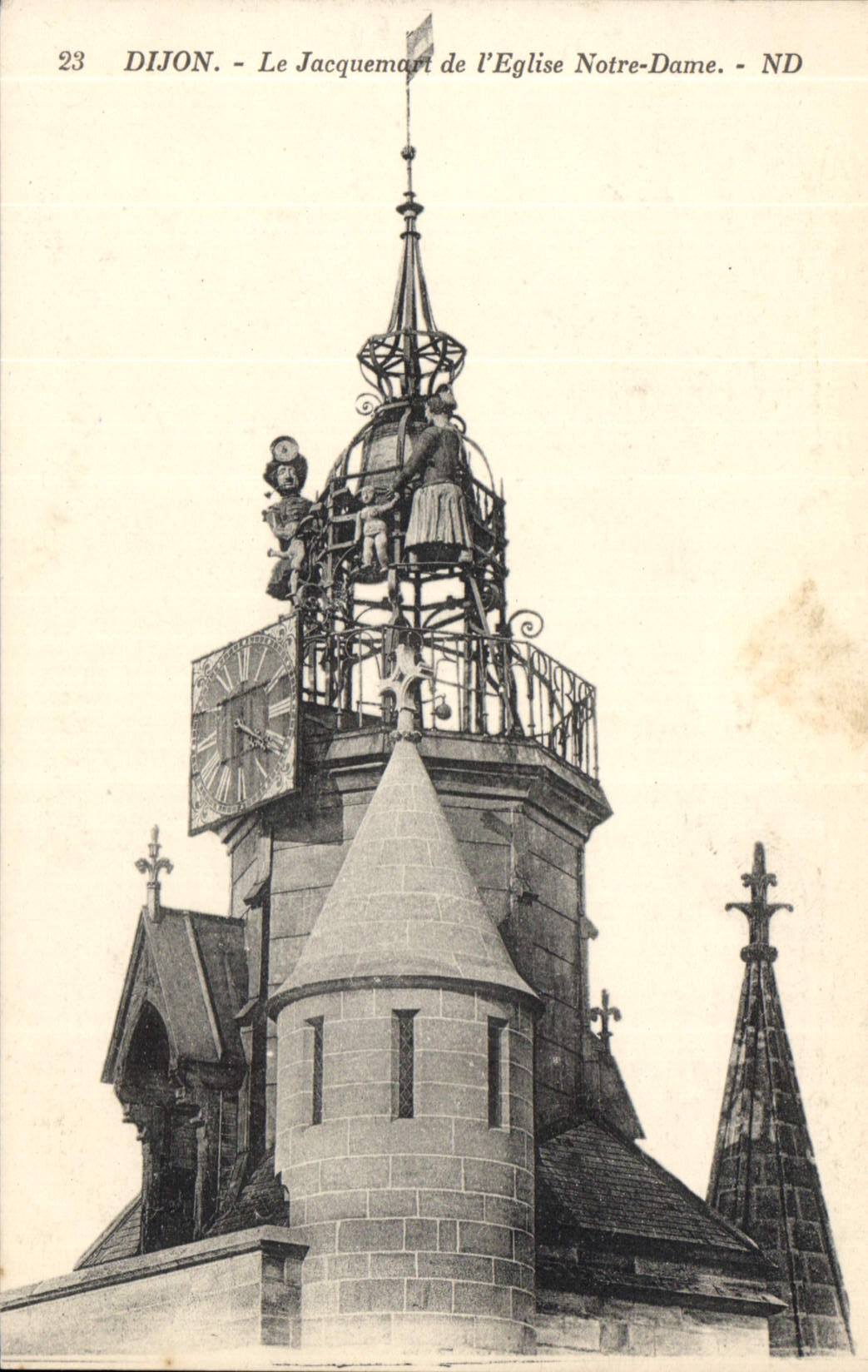 CPA Dijon La Jacquemart de l'Eglise Notre Dame 