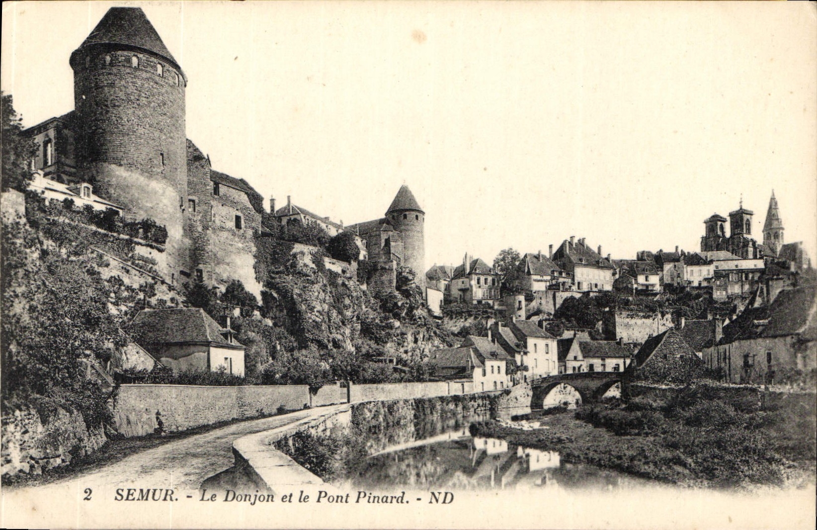CPA Semur Le Donjon et le Pont Pinard 