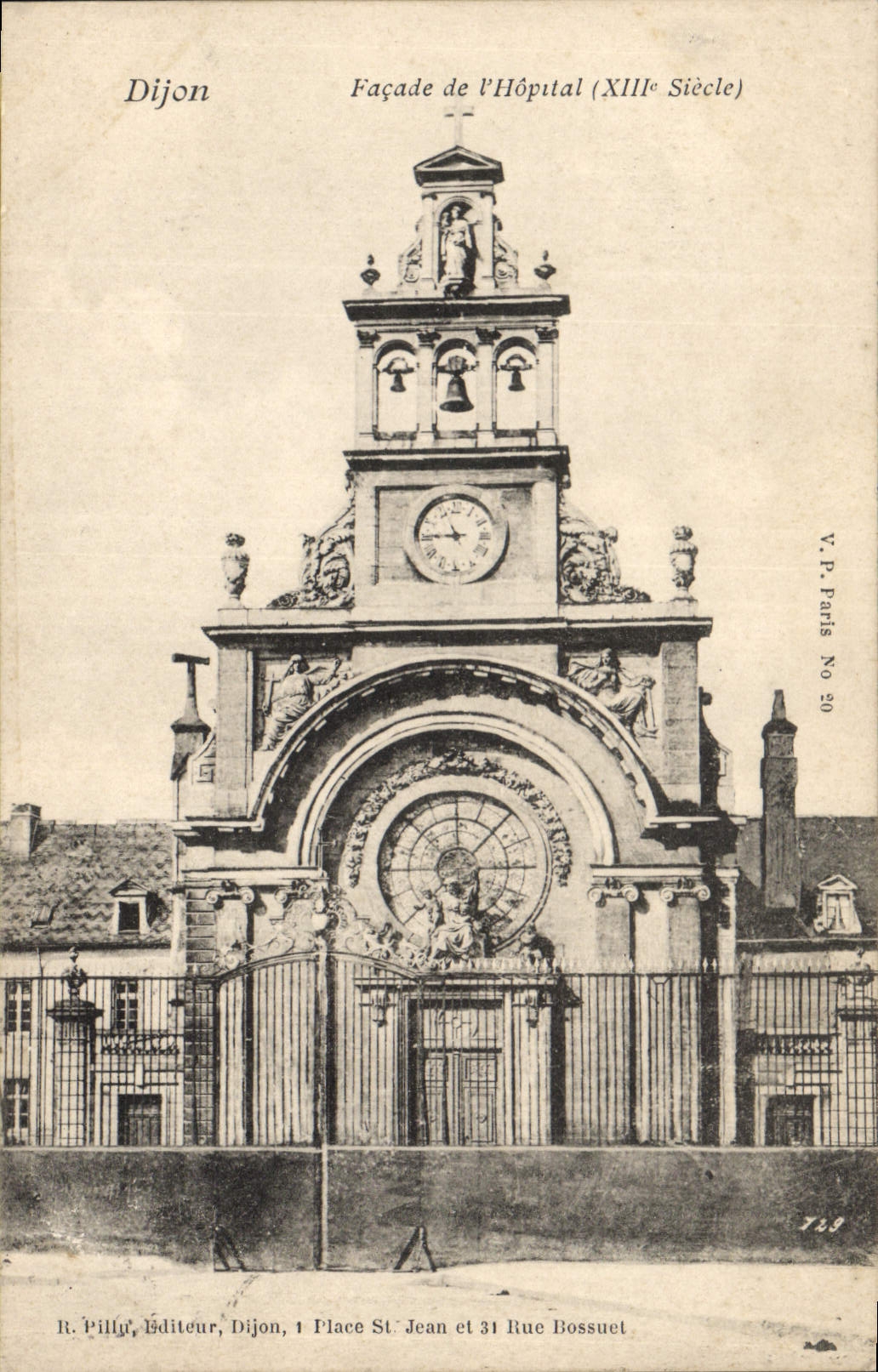 CPA Dijon Facade de l'Hopital 