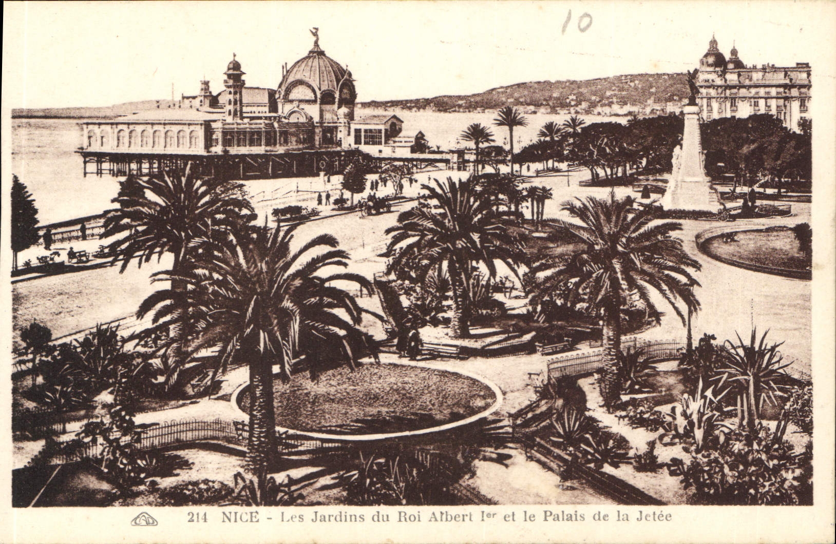 CPA Nice Les Jardins du Roi et le Palais de la Jetee